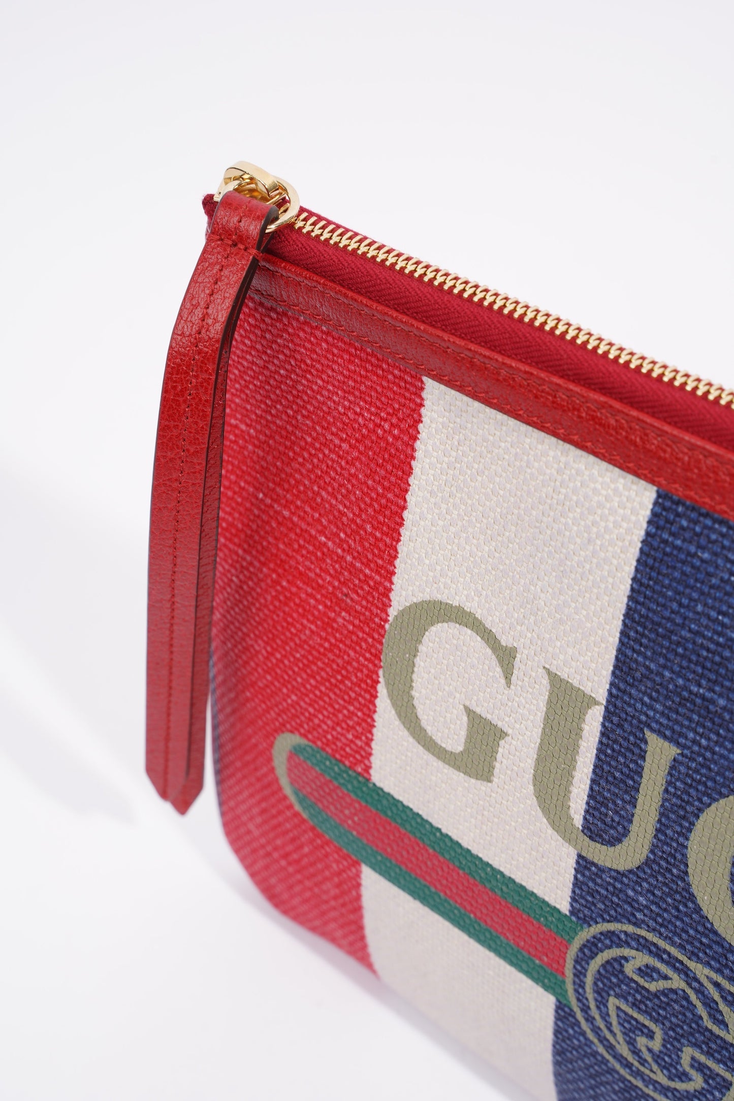 Gucci Clutch Red / White / Blue Canvas