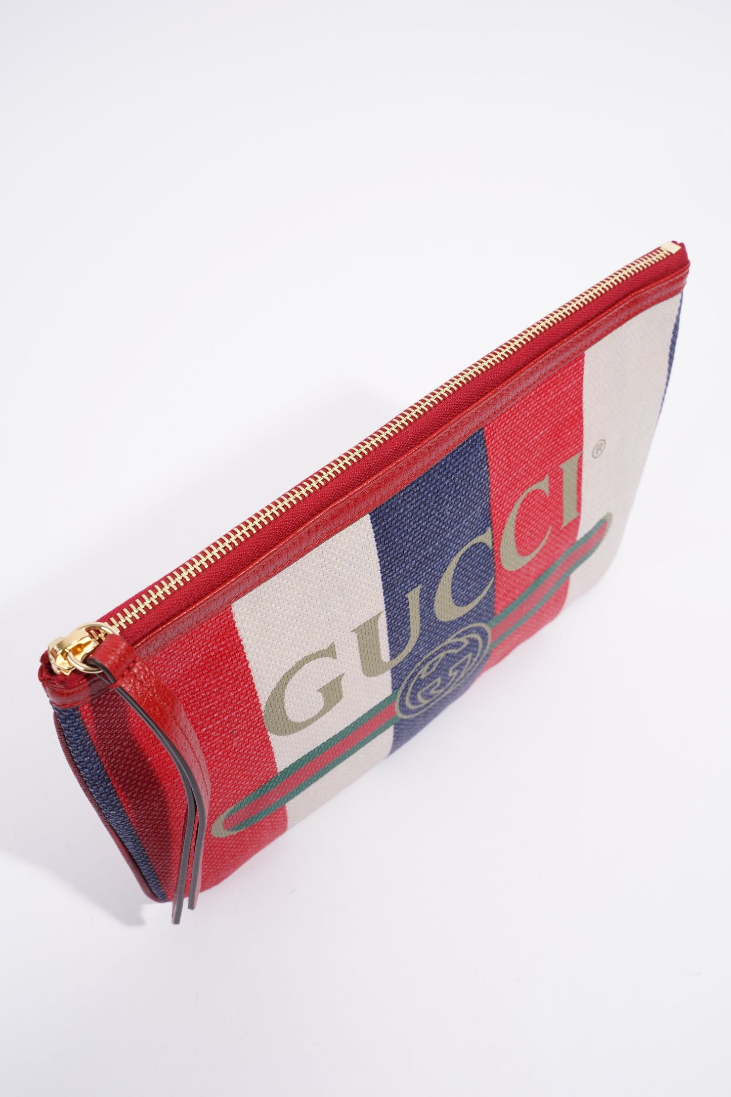 Gucci Clutch Red / White / Blue Canvas