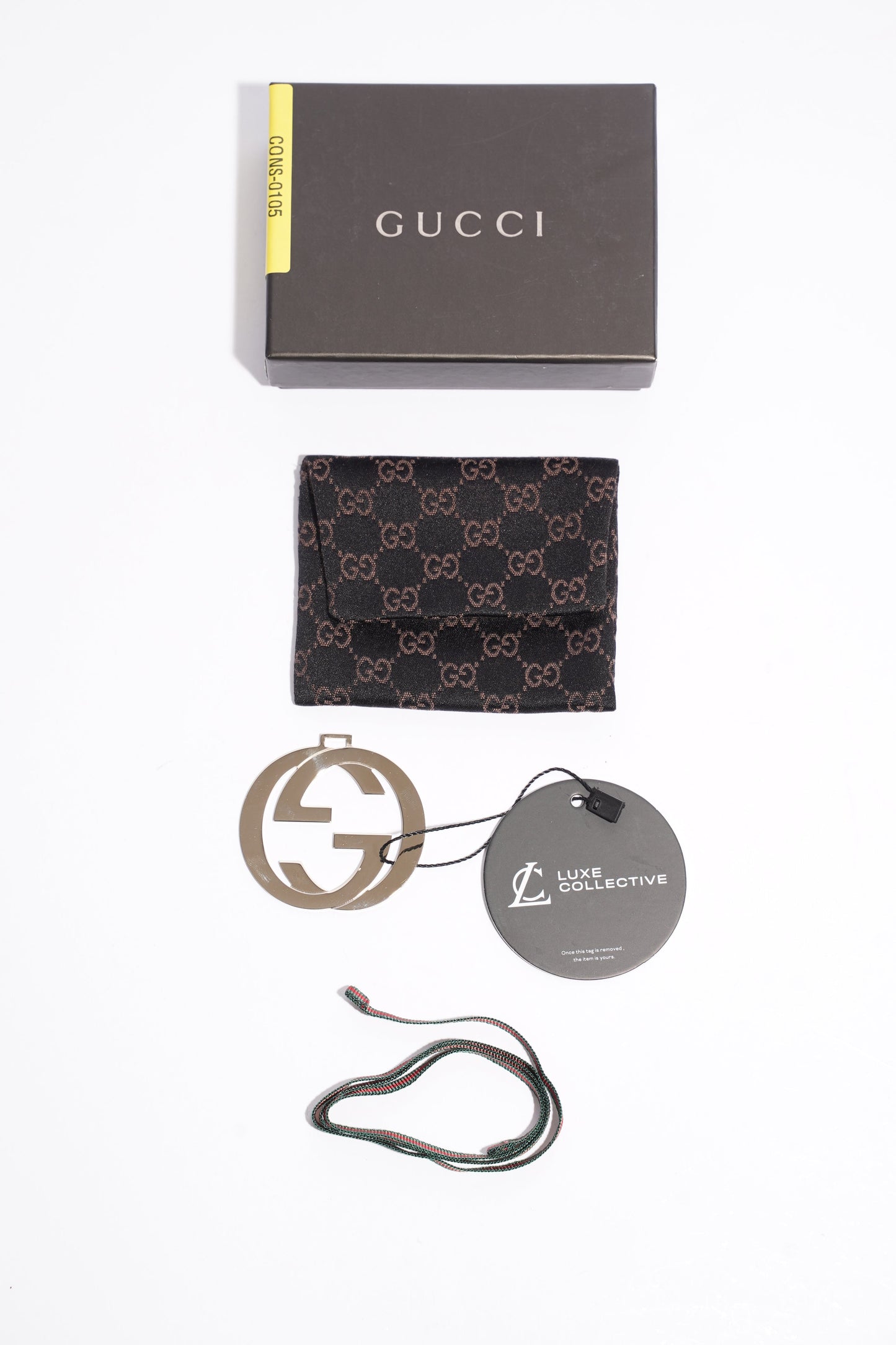 Gucci GG Bag Charm Silver Base Metal