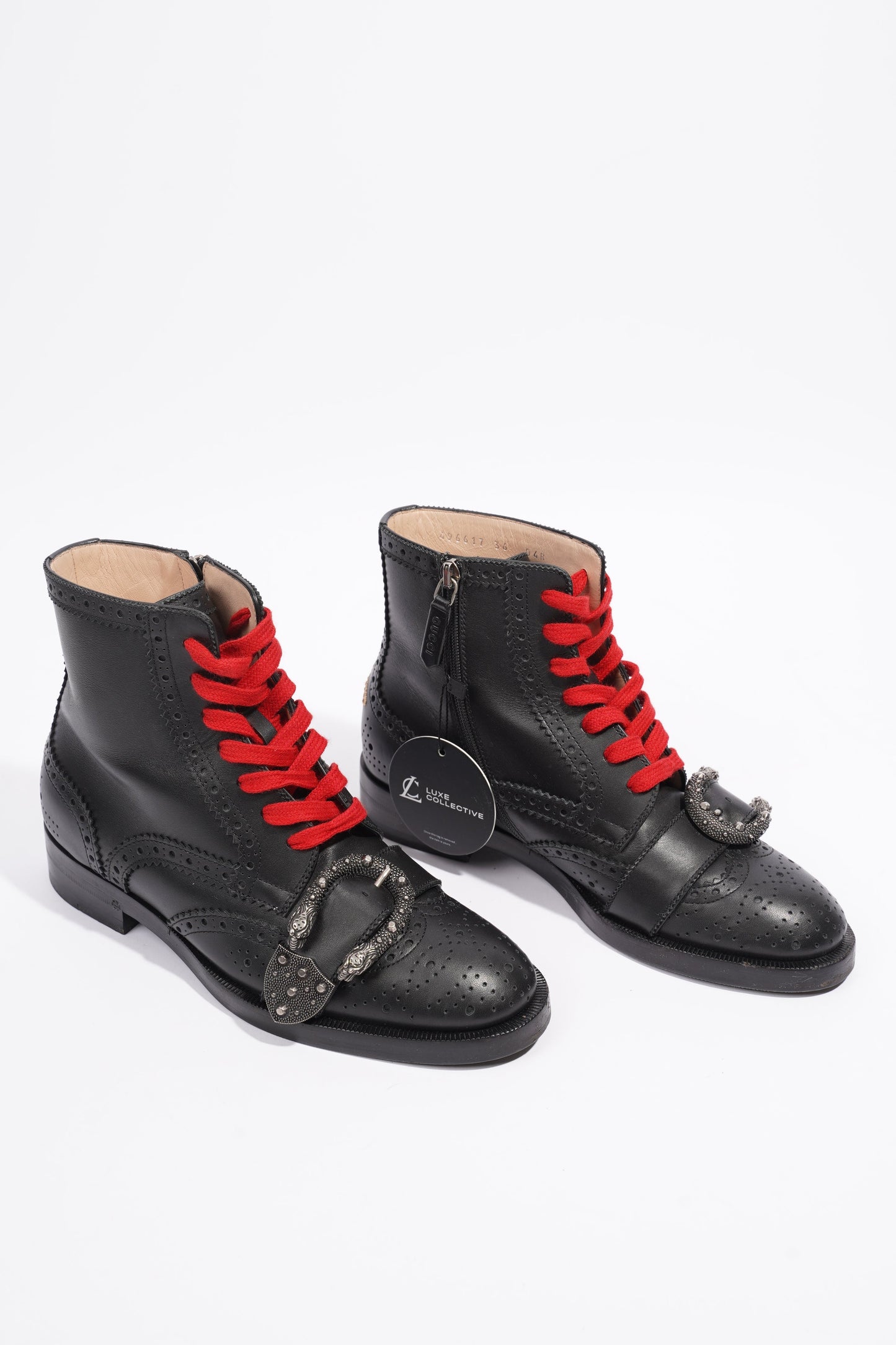 Gucci Queercore Ankle Boots Black Leather EU 36 UK 3