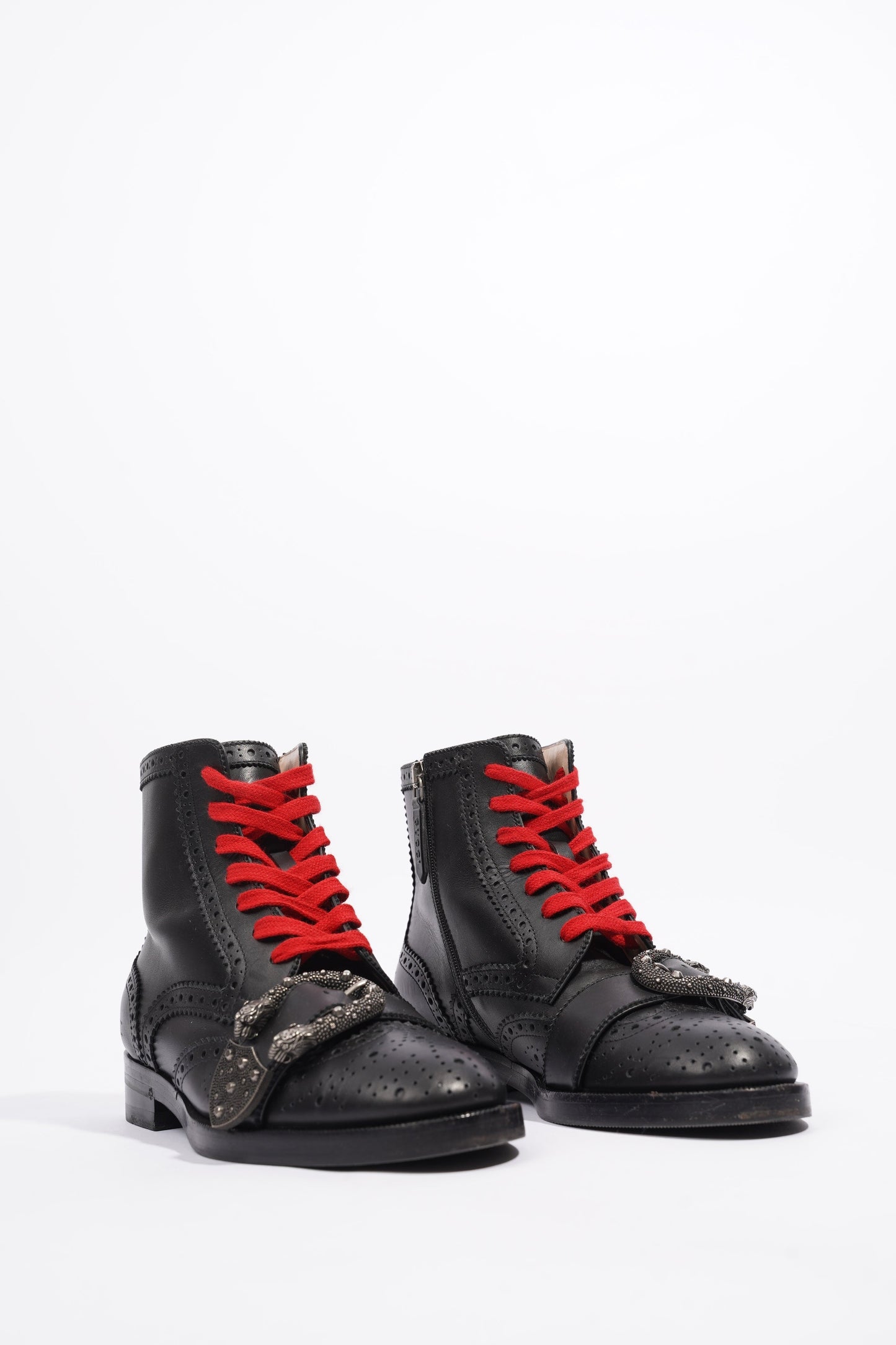Gucci Queercore Ankle Boots Black Leather EU 36 UK 3