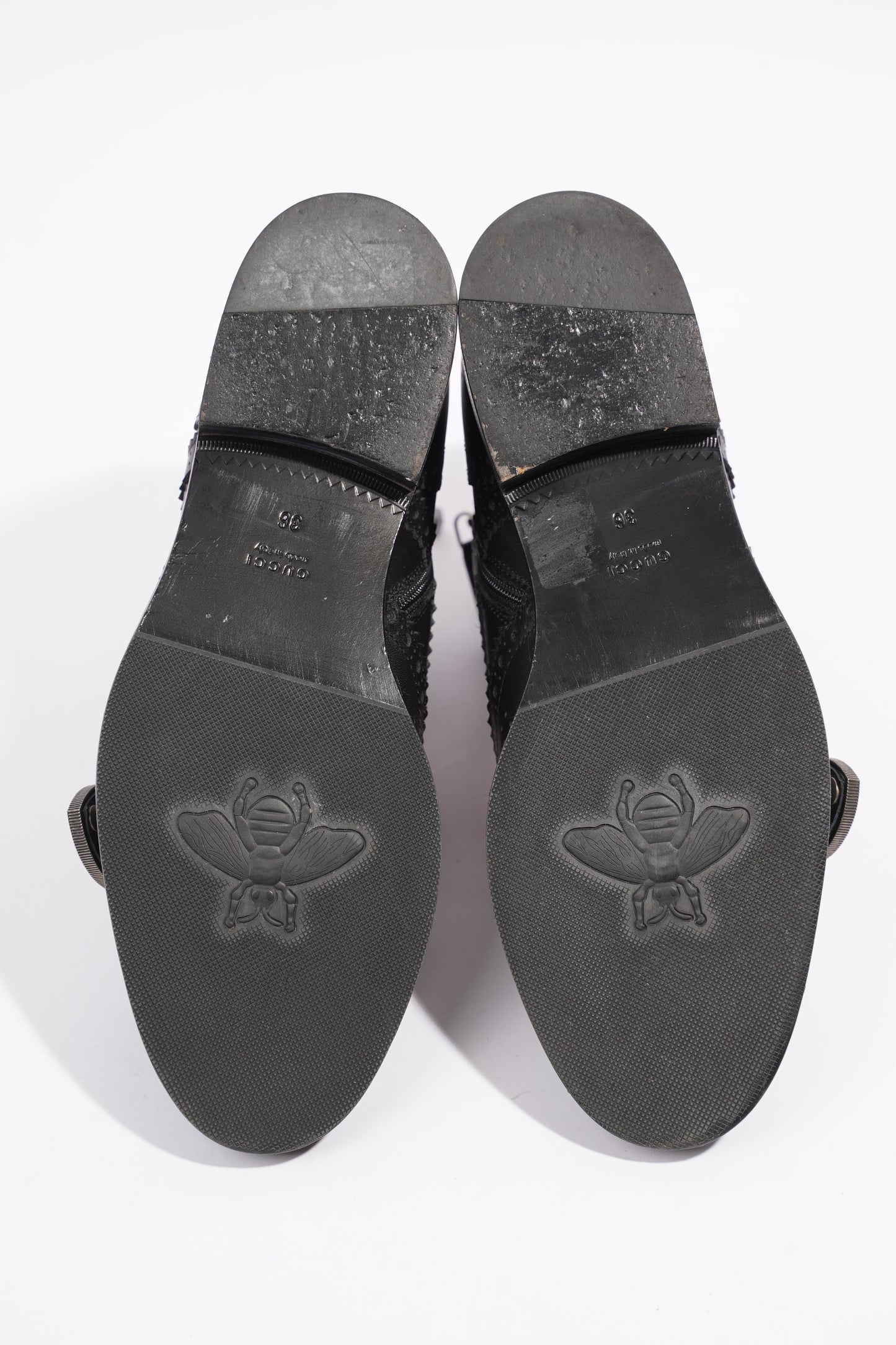 Gucci Queercore Ankle Boots Black Leather EU 36 UK 3