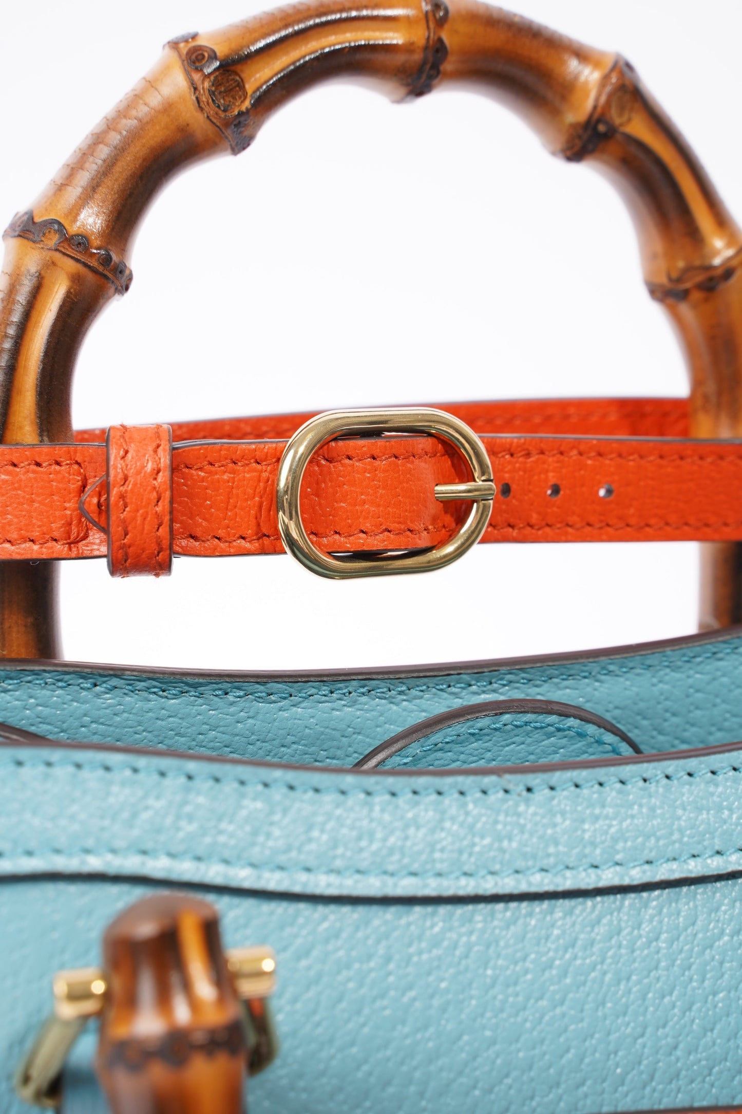 Gucci Diana Mini Tote Bag Baby Blue Leather
