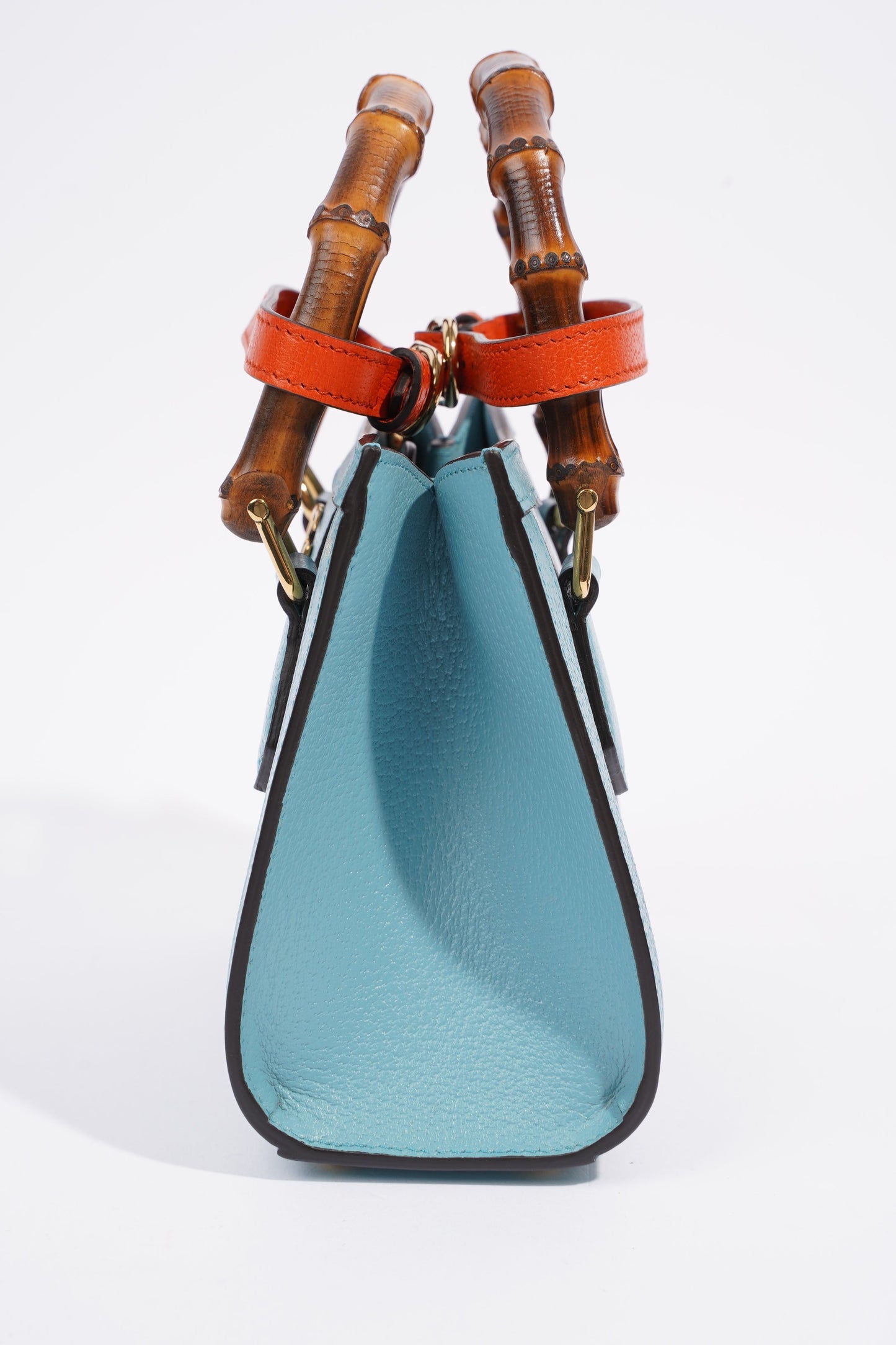 Gucci Diana Mini Tote Bag Baby Blue Leather