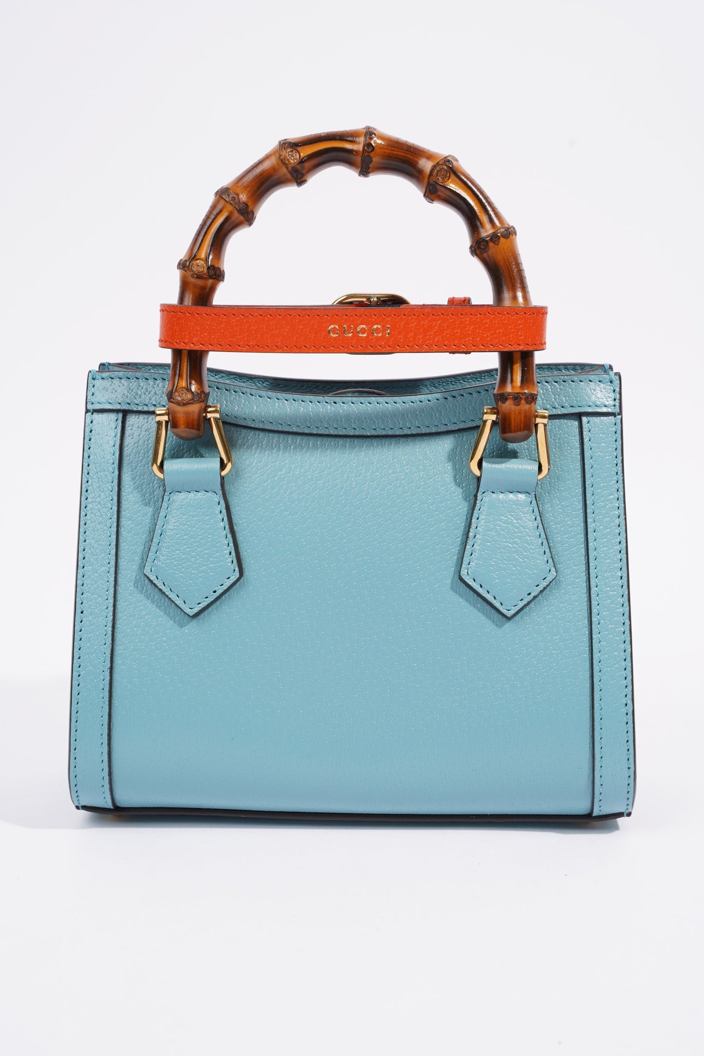 Gucci Diana Mini Tote Bag Baby Blue Leather