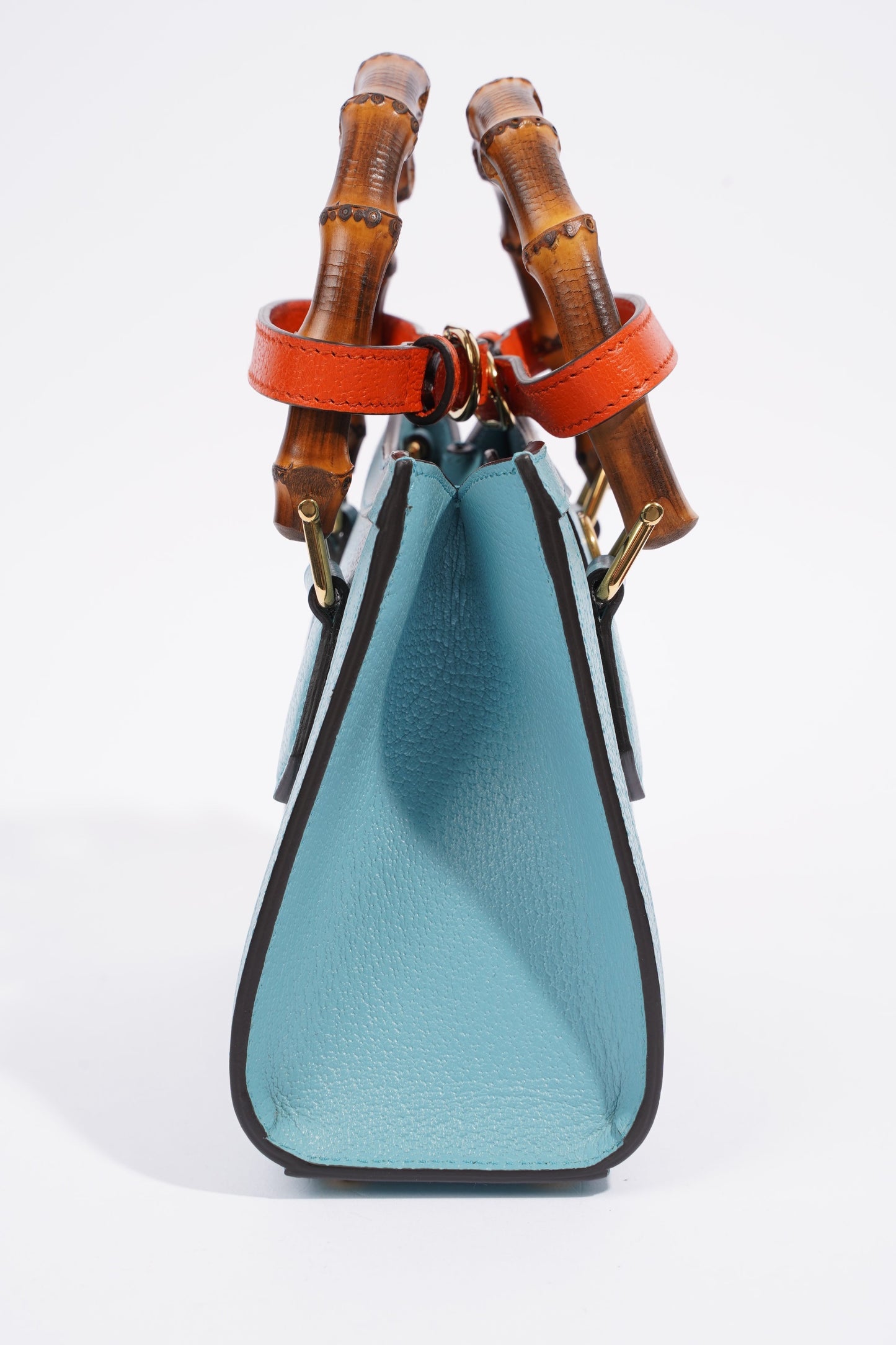 Gucci Diana Mini Tote Bag Baby Blue Leather
