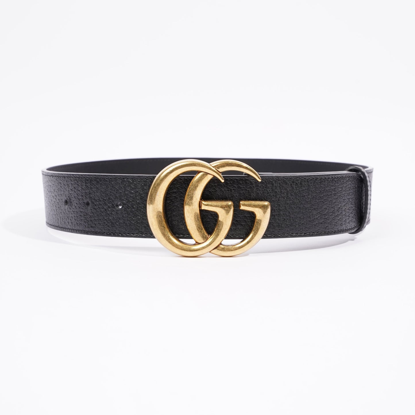 Gucci Marmont Belt Black / Gold Leather 70cm 28"