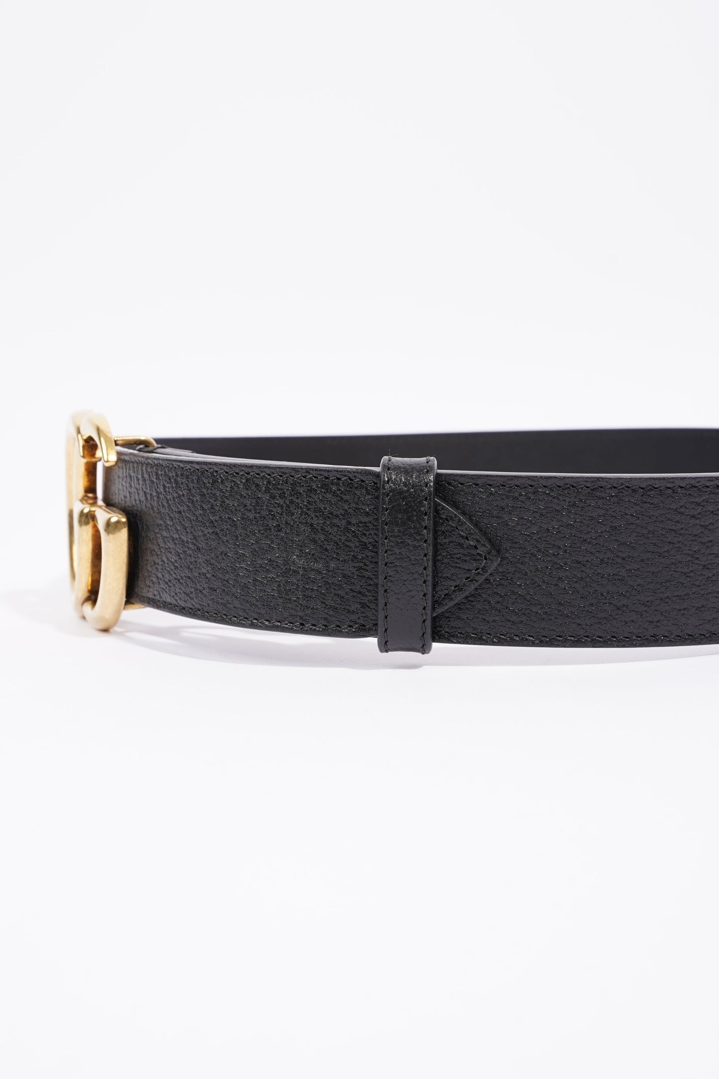 Gucci Marmont Belt Black / Gold Leather 70cm 28"