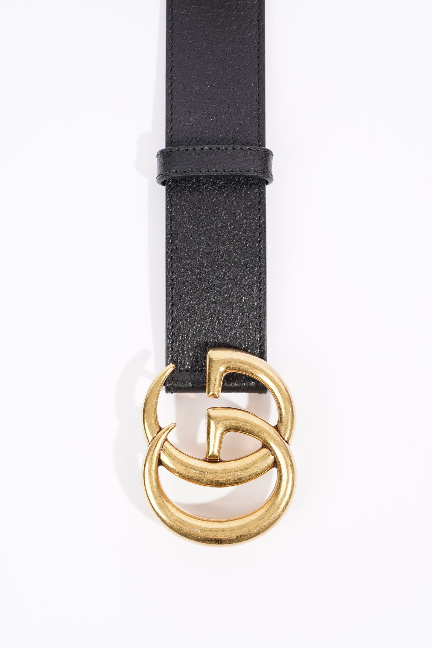 Gucci Marmont Belt Black / Gold Leather 70cm 28"