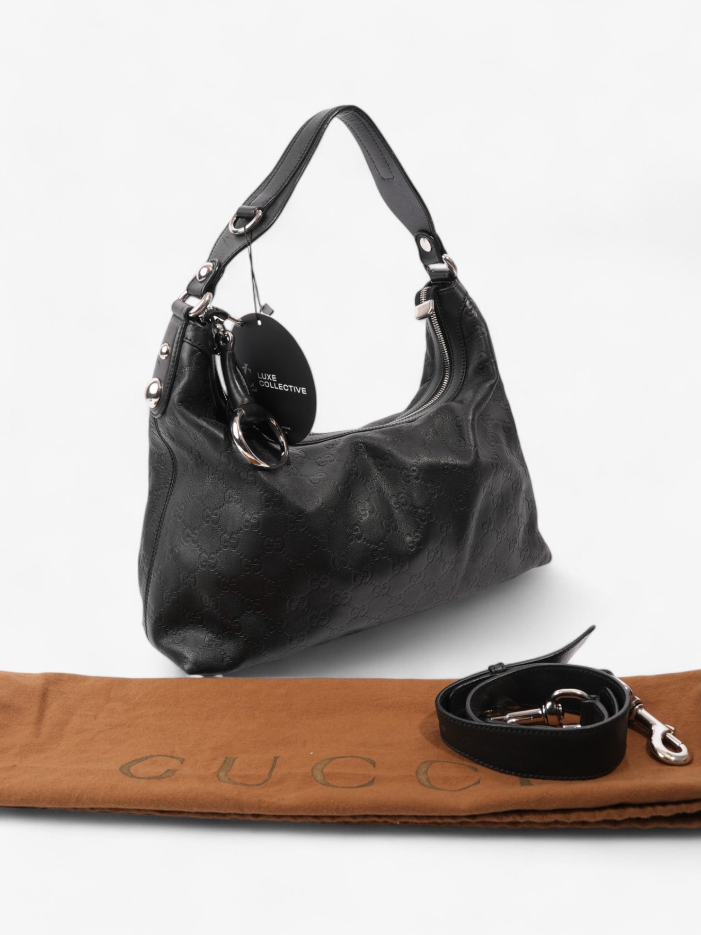 Gucci Shoulder Bag Black Leather