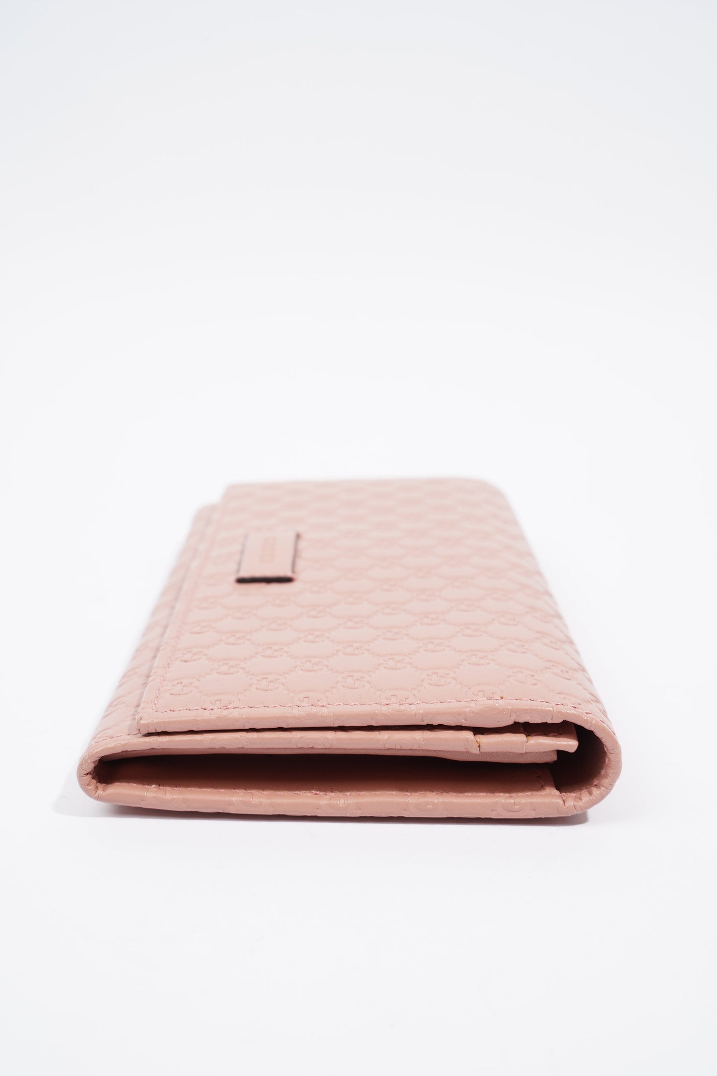 Gucci GG Supreme Long Wallet Pink Leather