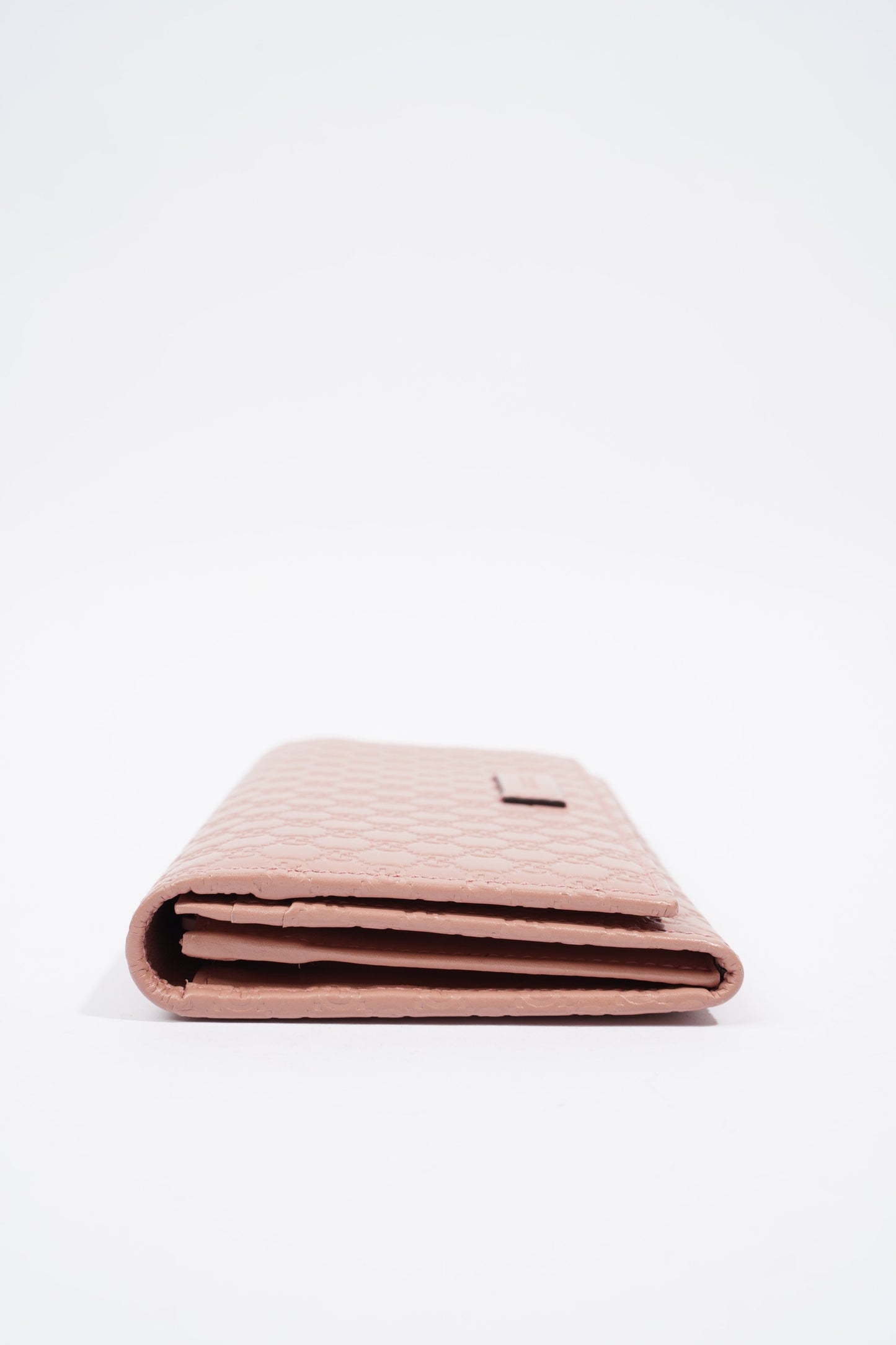 Gucci GG Supreme Long Wallet Pink Leather
