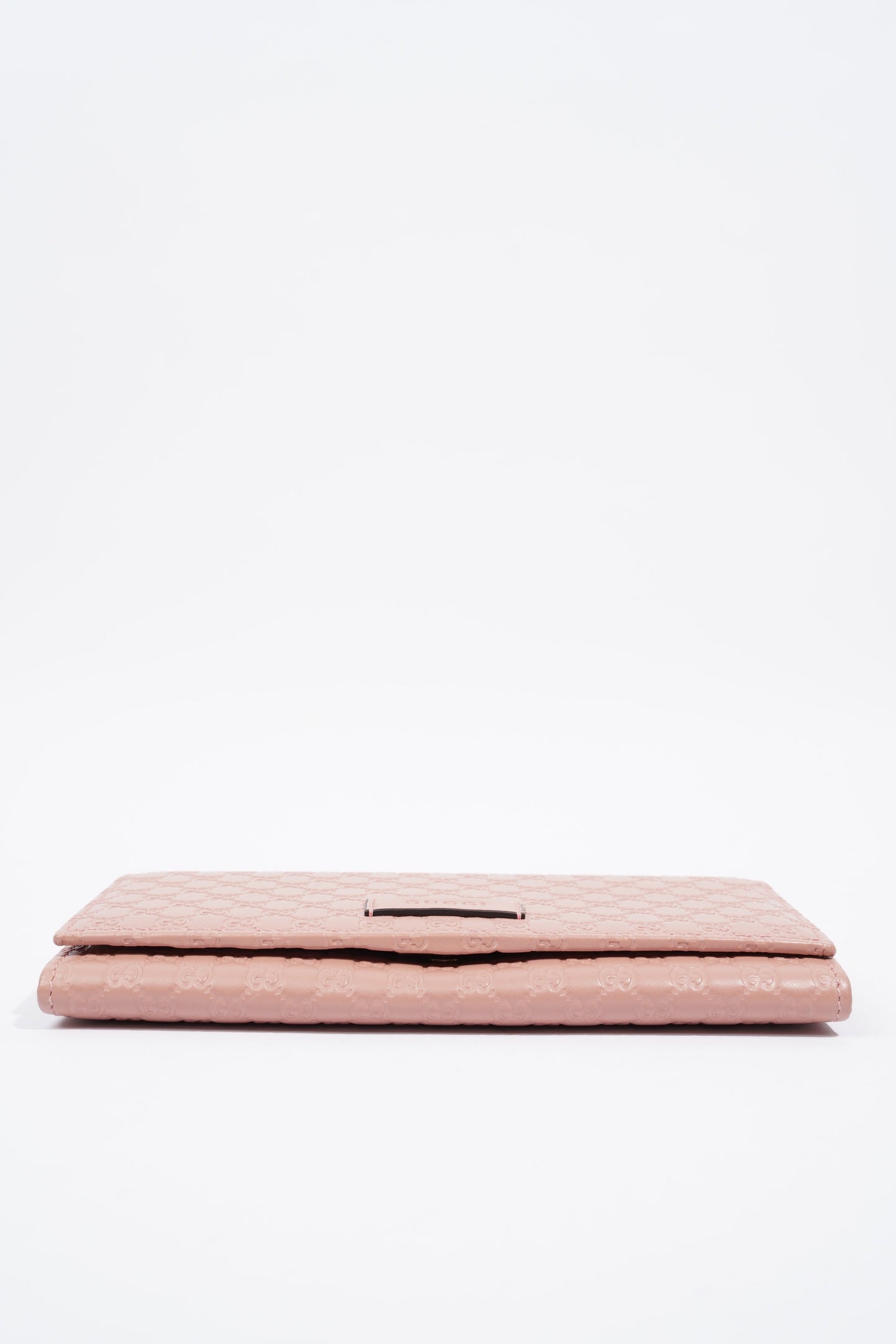Gucci GG Supreme Long Wallet Pink Leather