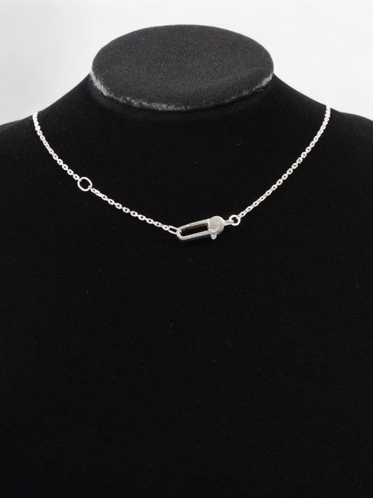 Gucci Trademark Heart Necklace Silver Silver Sterling