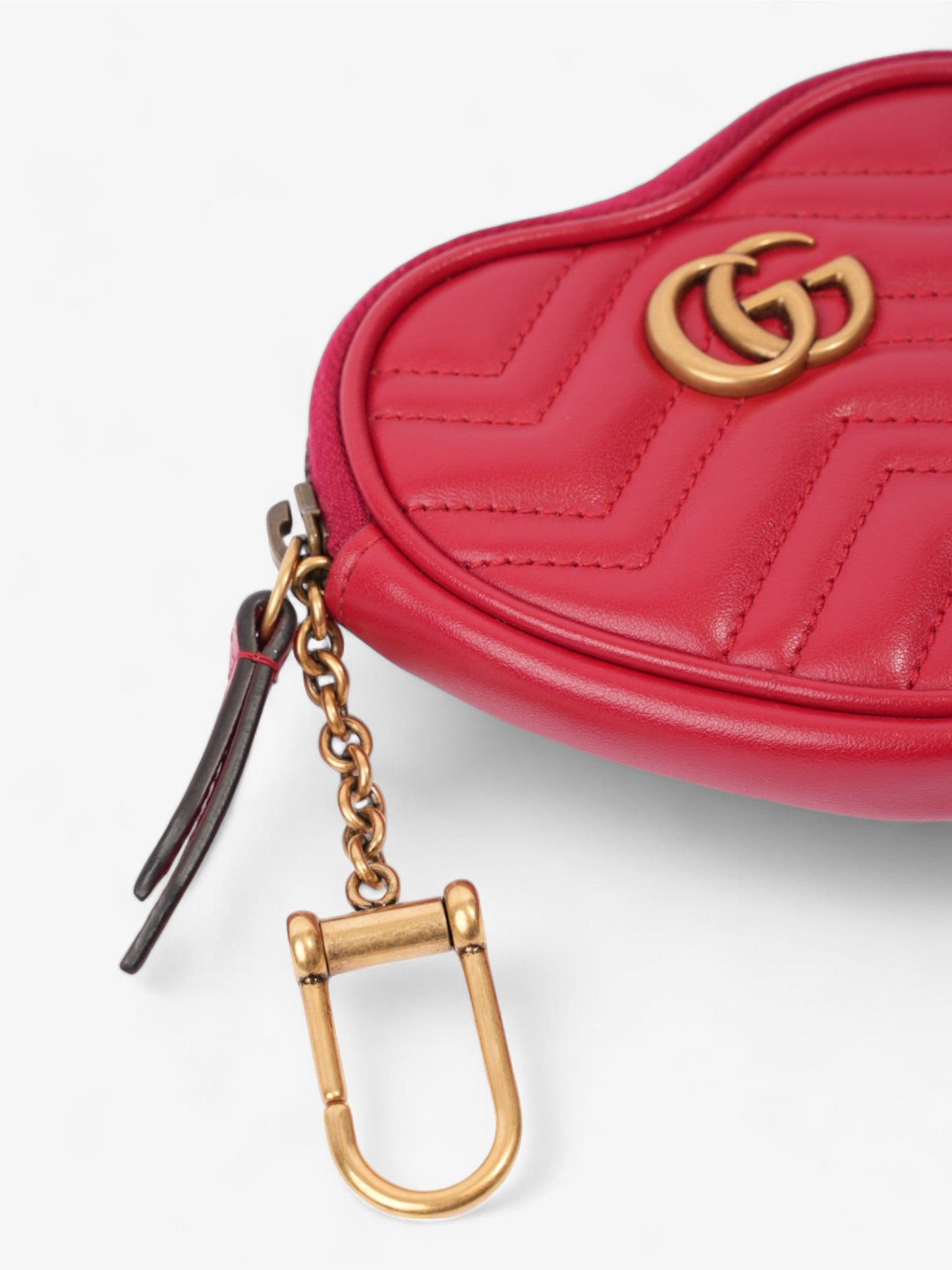 Gucci GG Marmont Heart Purse Red Matelasse Leather