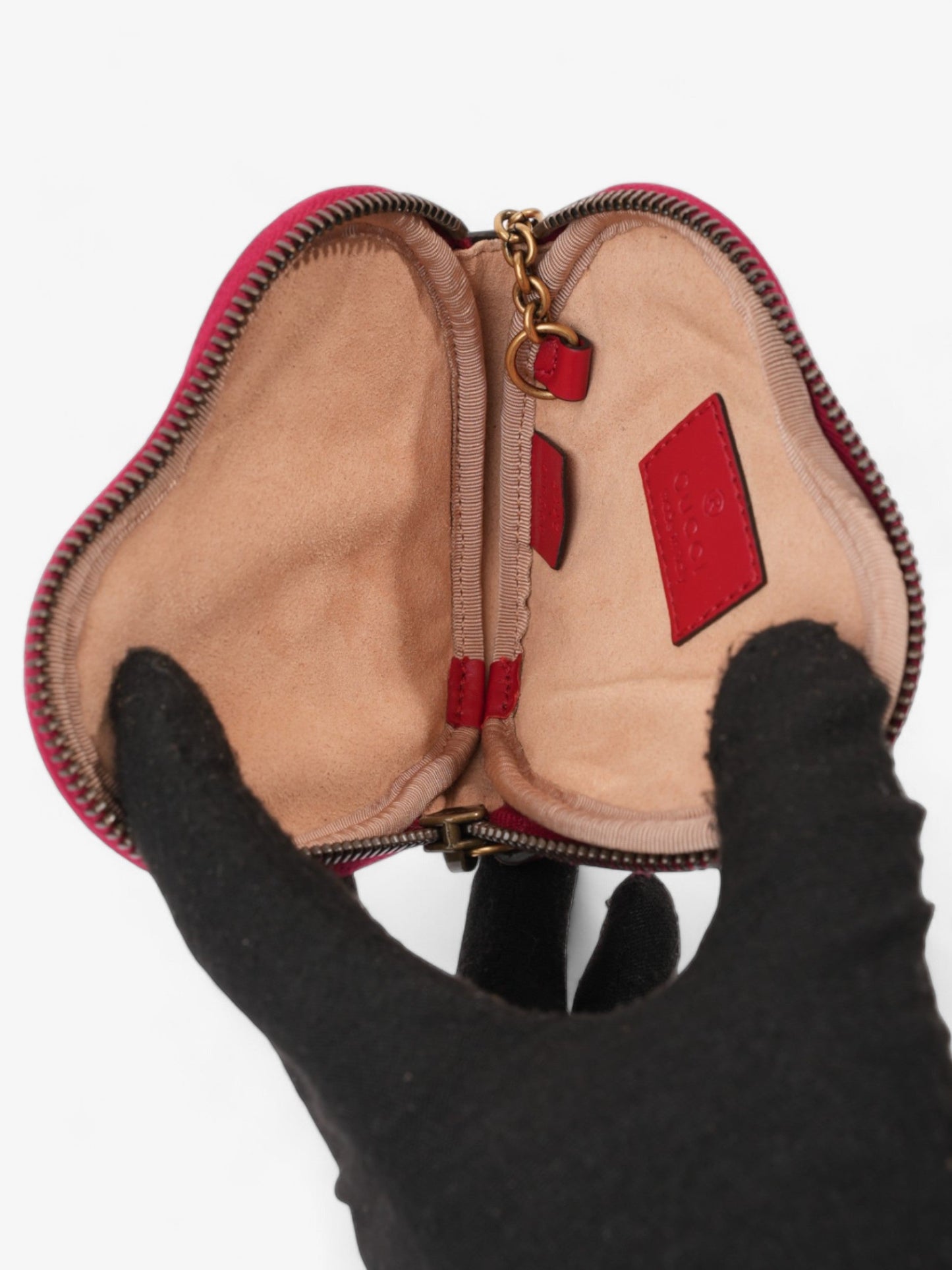 Gucci GG Marmont Heart Purse Red Matelasse Leather