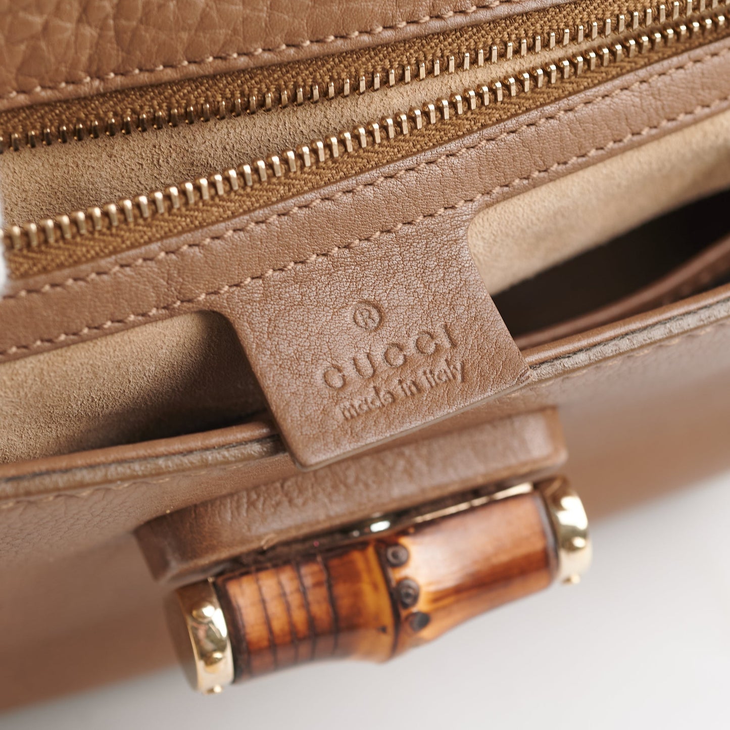 Gucci Top Handle Horsebit Beige