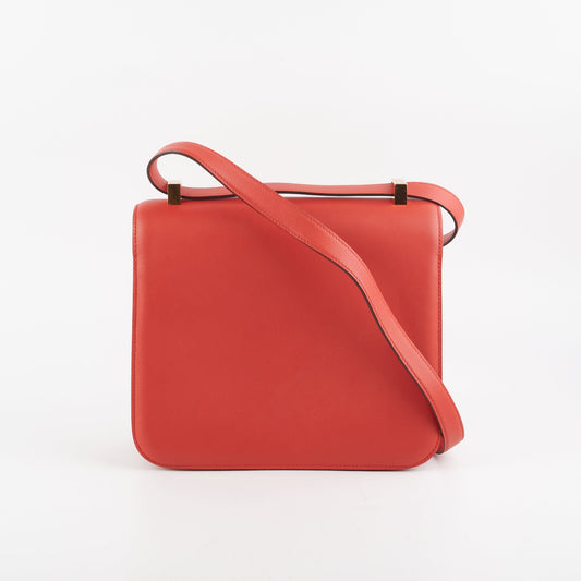 Hermes 24 Constance Rouge Pivoine Stamp A - 2017