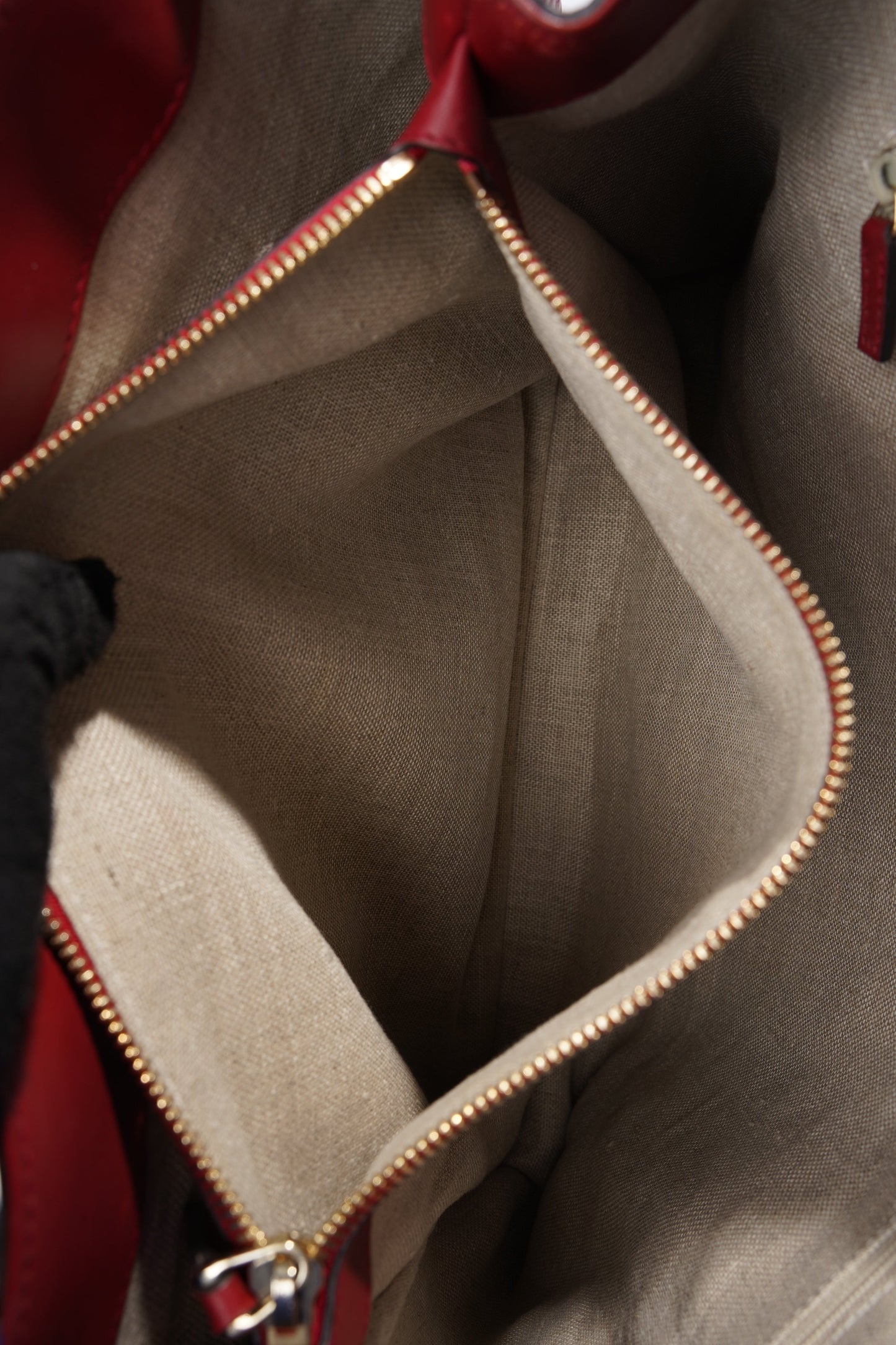 Gucci 2Way Tote Red Leather