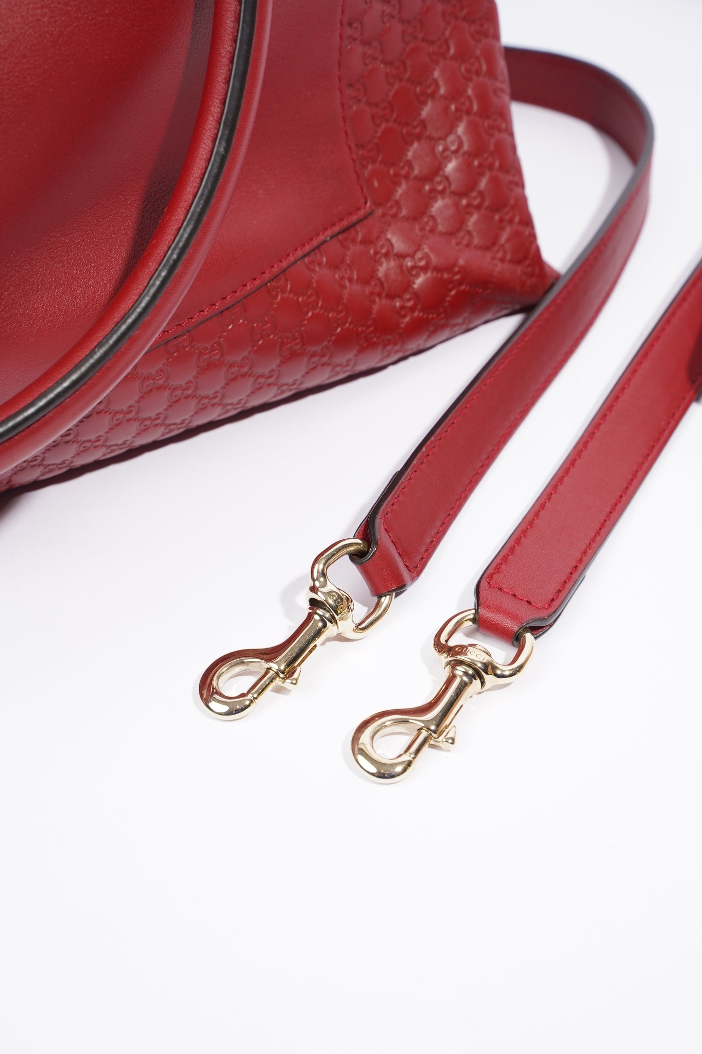 Gucci 2Way Tote Red Leather