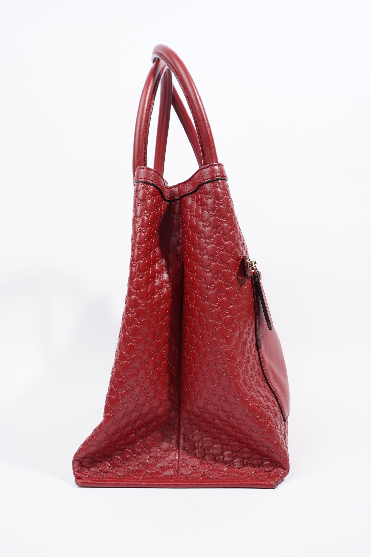 Gucci 2Way Tote Red Leather