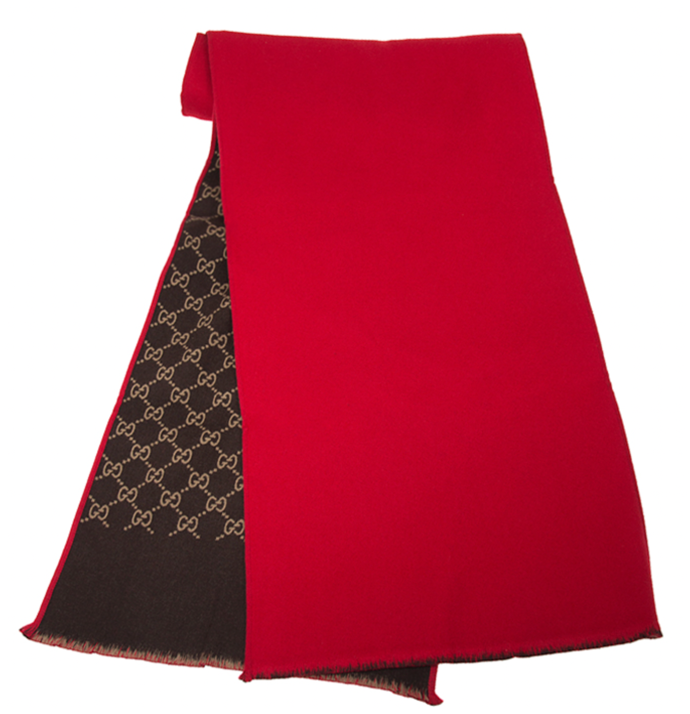 Gucci Reversible Wool Scarf in Red