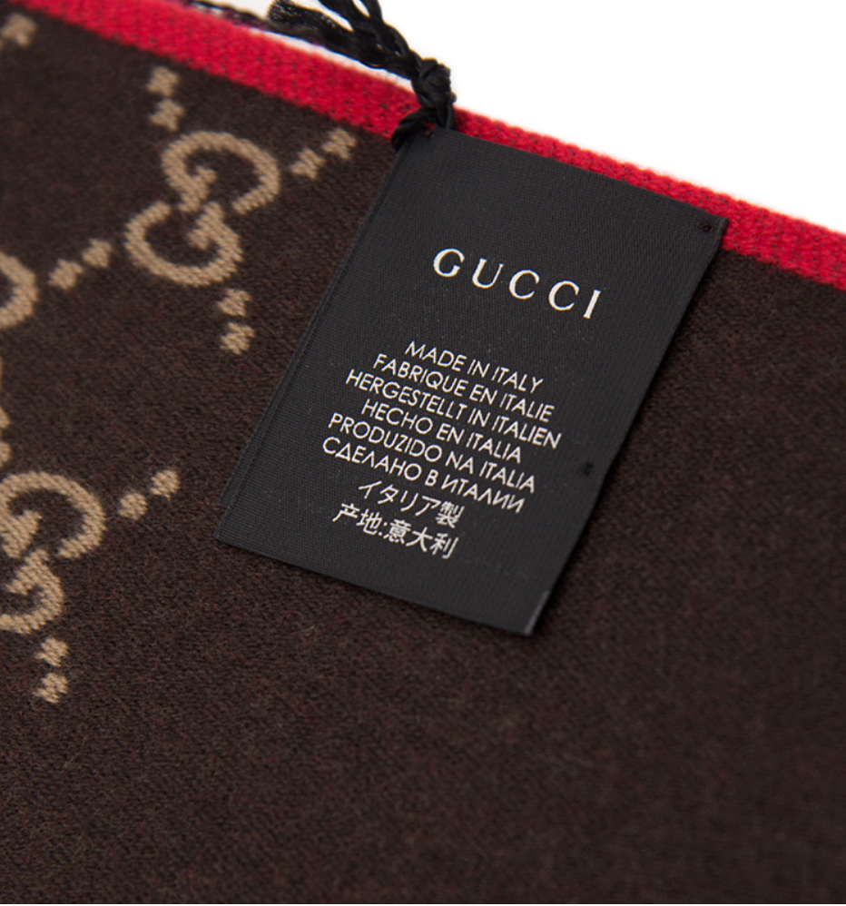 Gucci Reversible Wool Scarf in Red