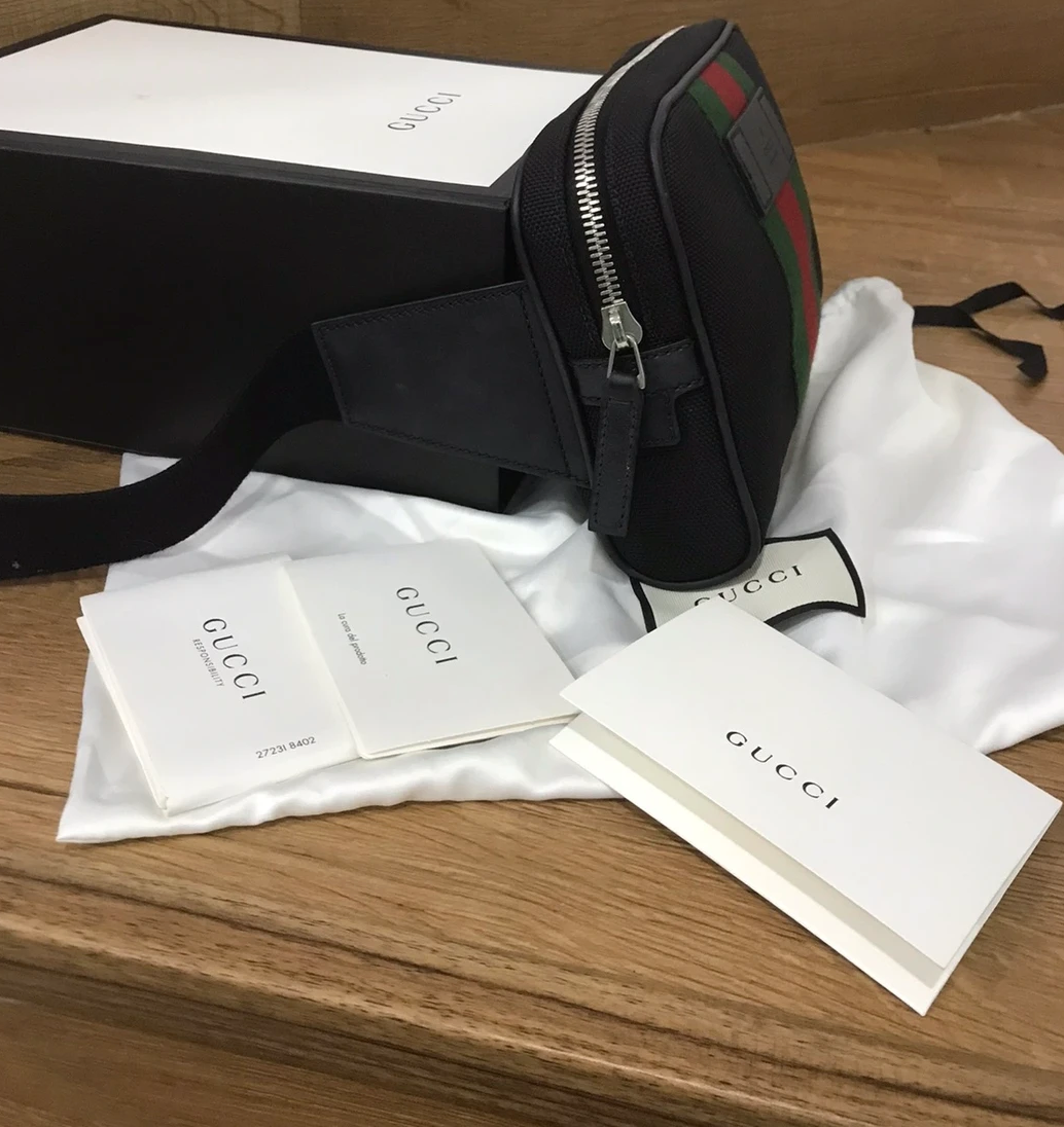 Gucci Web Techno Canvas Belt Bag