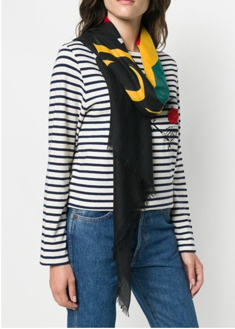 Gucci Web Stripe Shawl