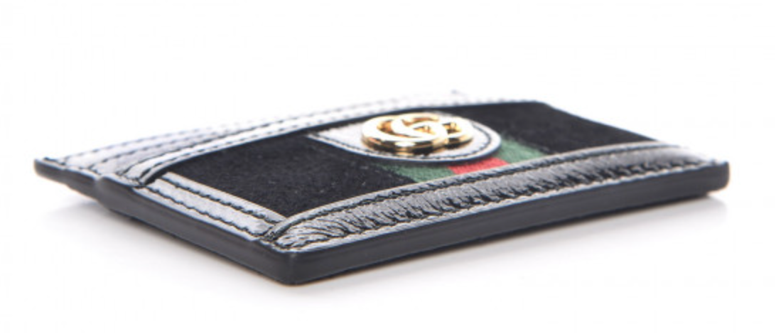 Gucci Ophidia GG Leather Cardholder in Black