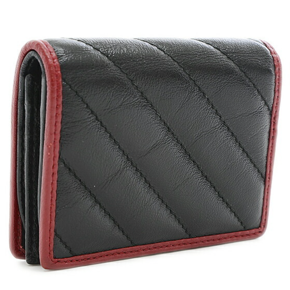 Gucci Interlocking GG Card Case in Black with Red Trim