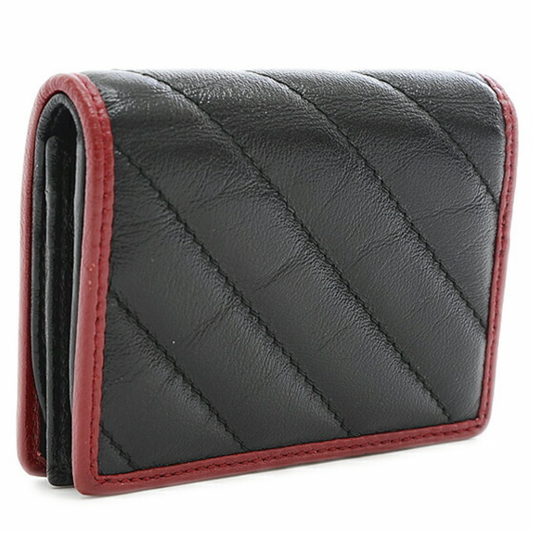 Gucci Interlocking GG Card Case in Black with Red Trim