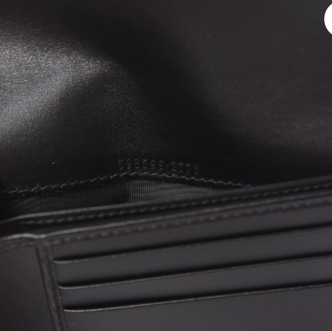 GUCCI Calfskin Matelasse GG Marmont Passport Case Black