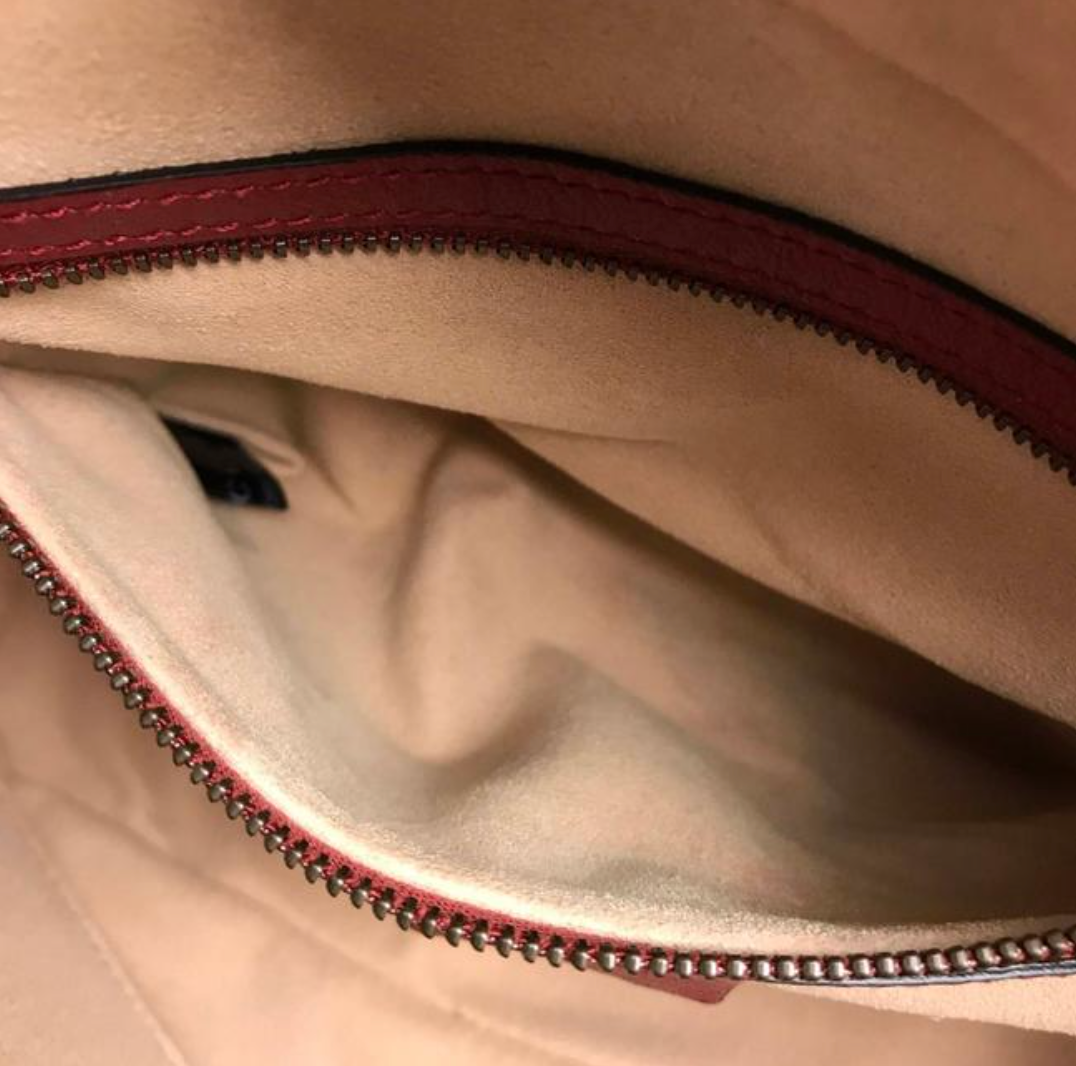 Gucci Black Matelassé Leather GG Marmont Bamboo Small Bag