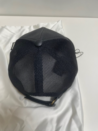 Gucci Logo Baseball Cap in Black Leather