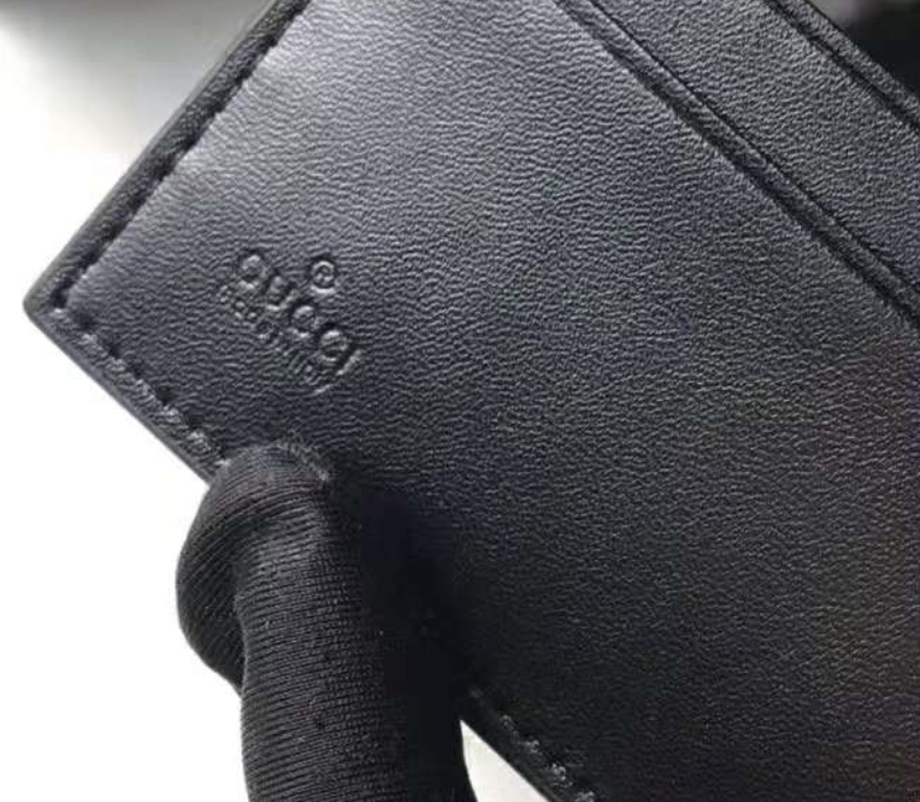 GUCCI GG Black Men's Coin Wallet With Tiger Print