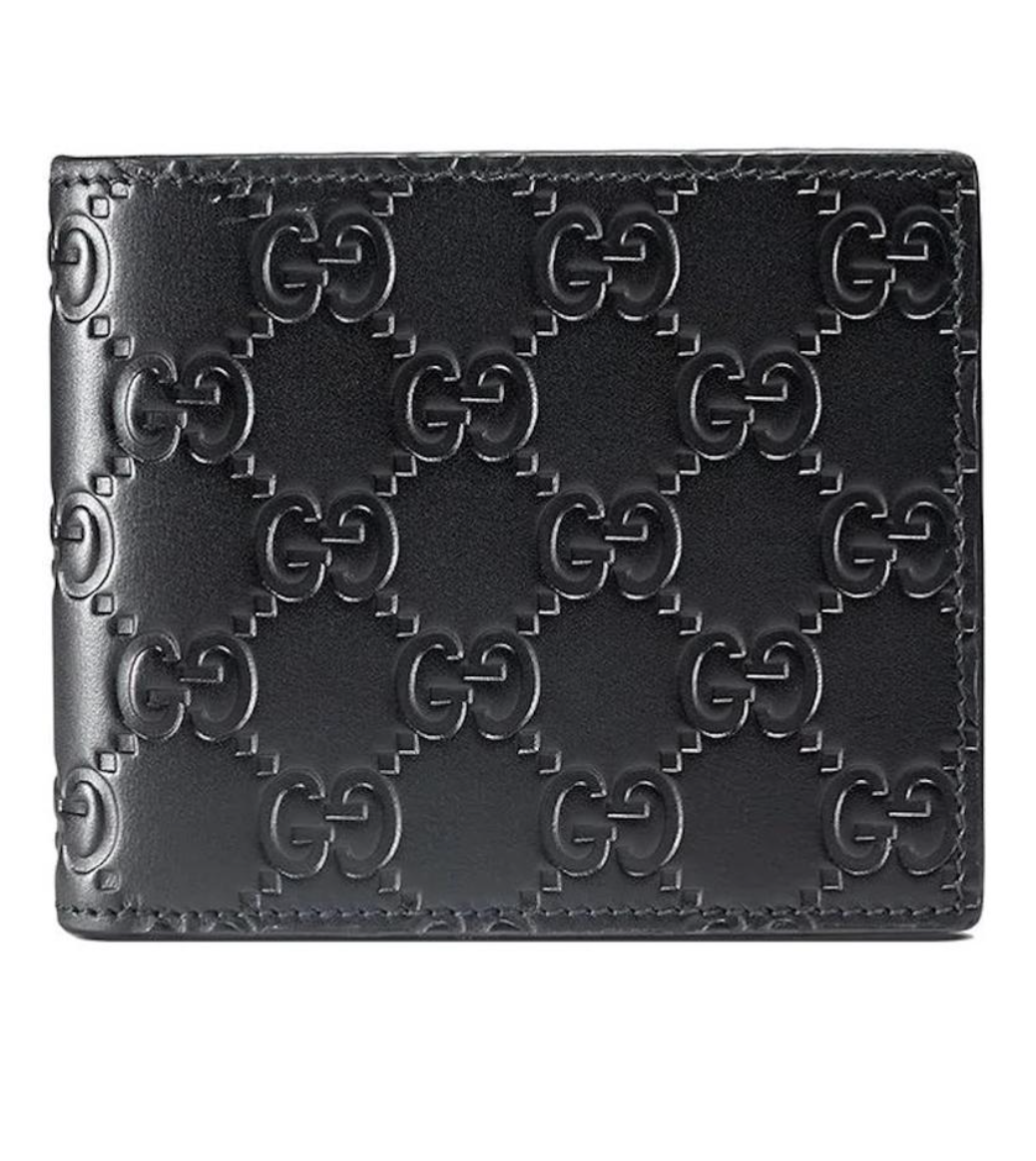Gucci Signature Leather Bi-fold Wallet in Black