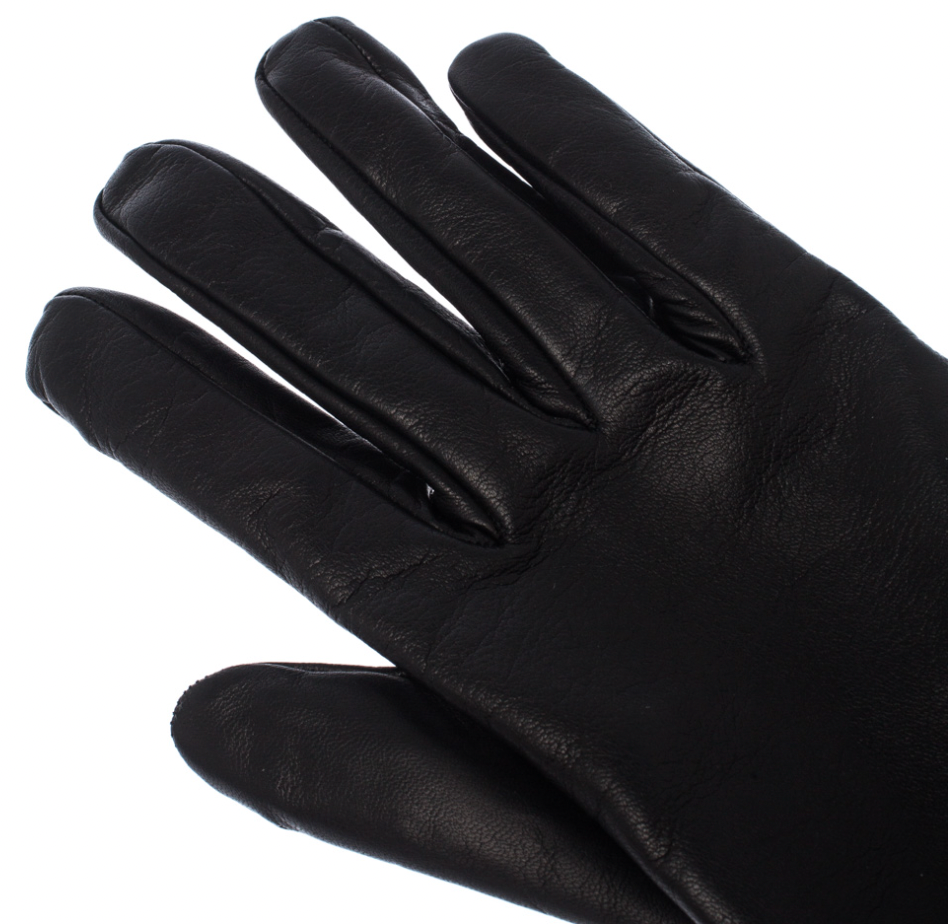 Gucci Nappa Pearl Gloves in Black Leather