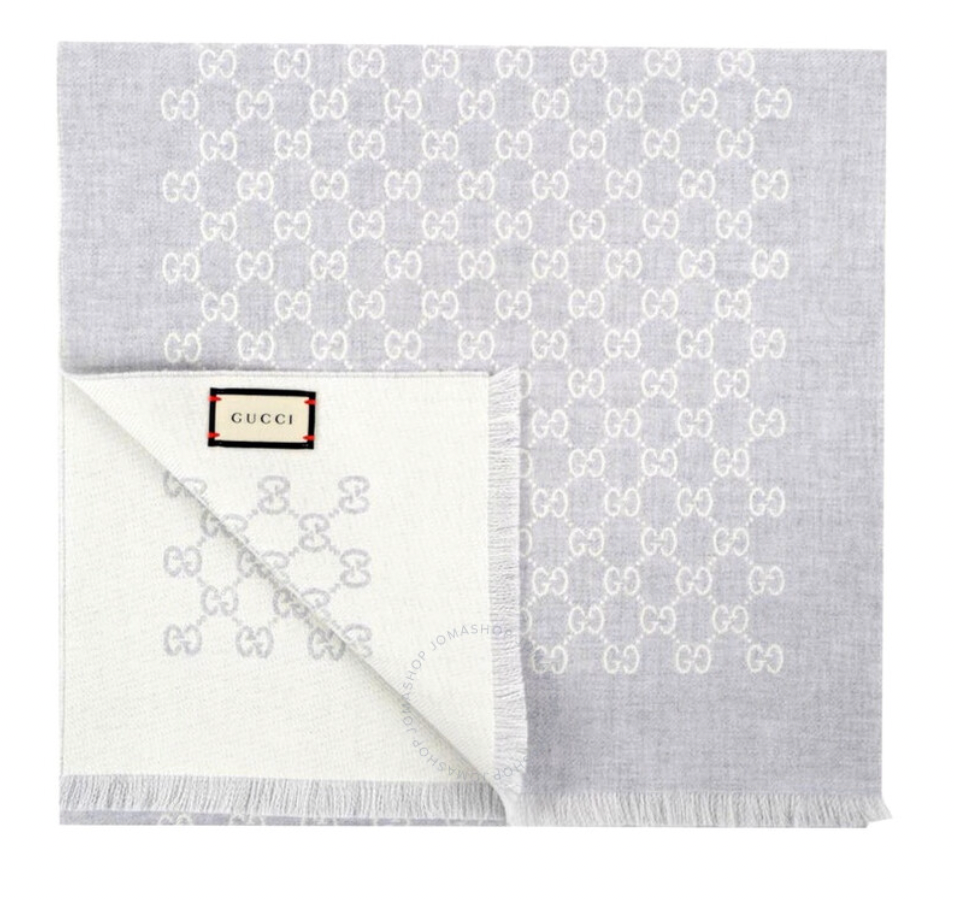 Gucci Double Jacquard GG Wool Scarf