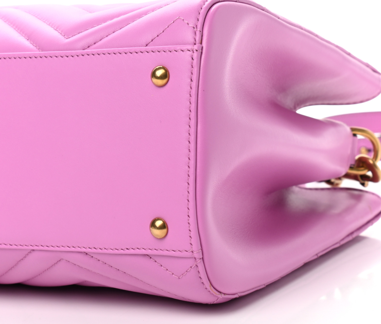 GUCCI Calfskin Matelasse Small GG Marmont Tote Candy Pink