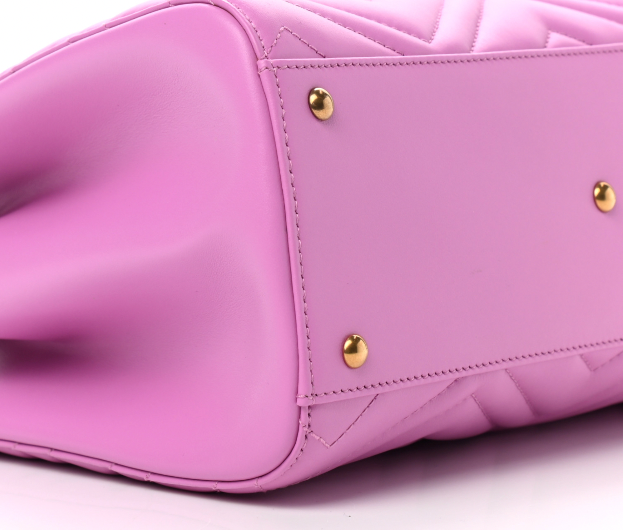 GUCCI Calfskin Matelasse Small GG Marmont Tote Candy Pink
