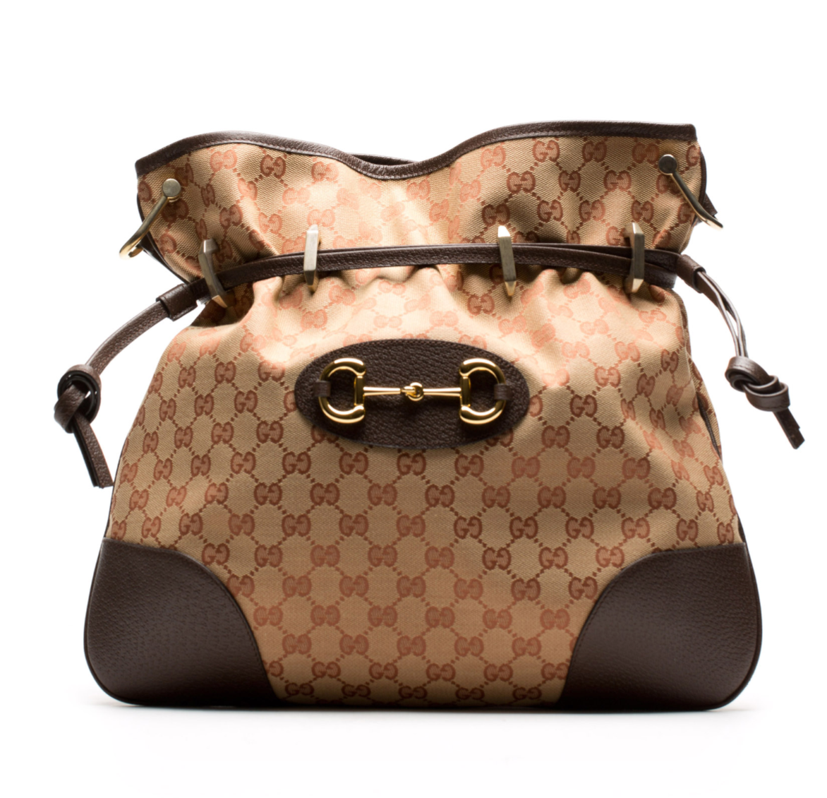 GUCCI Interlocking GG 1955 Canvas Horse Bit Bag