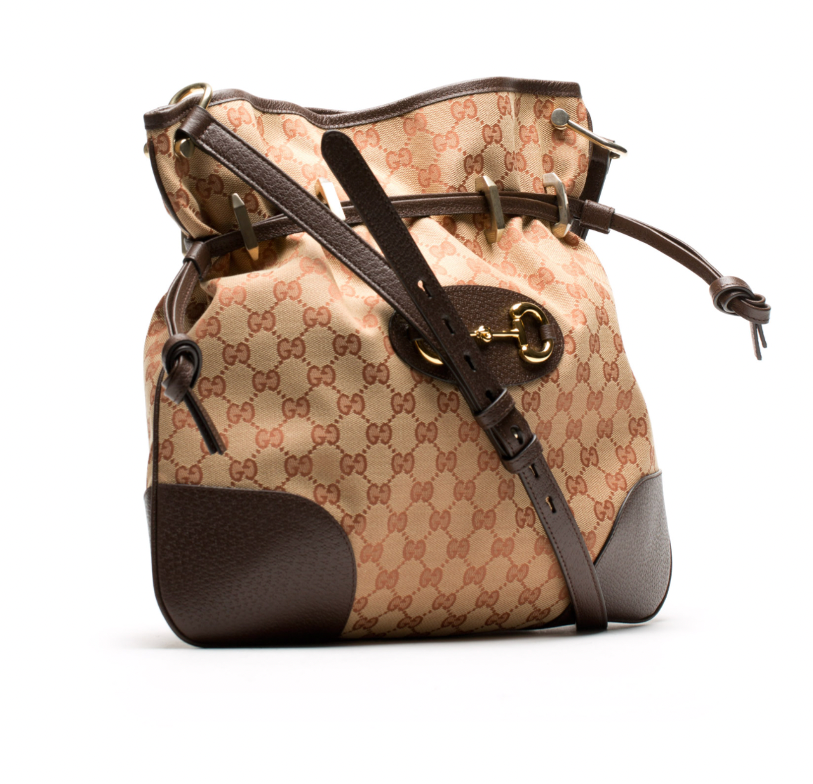 GUCCI Interlocking GG 1955 Canvas Horse Bit Bag