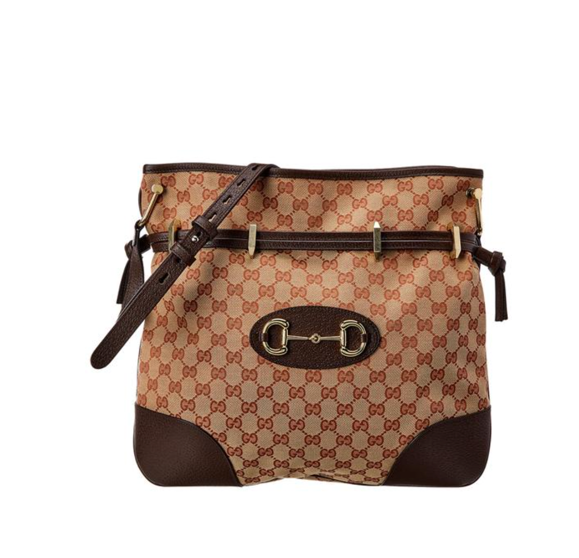 GUCCI Interlocking GG 1955 Canvas Horse Bit Bag