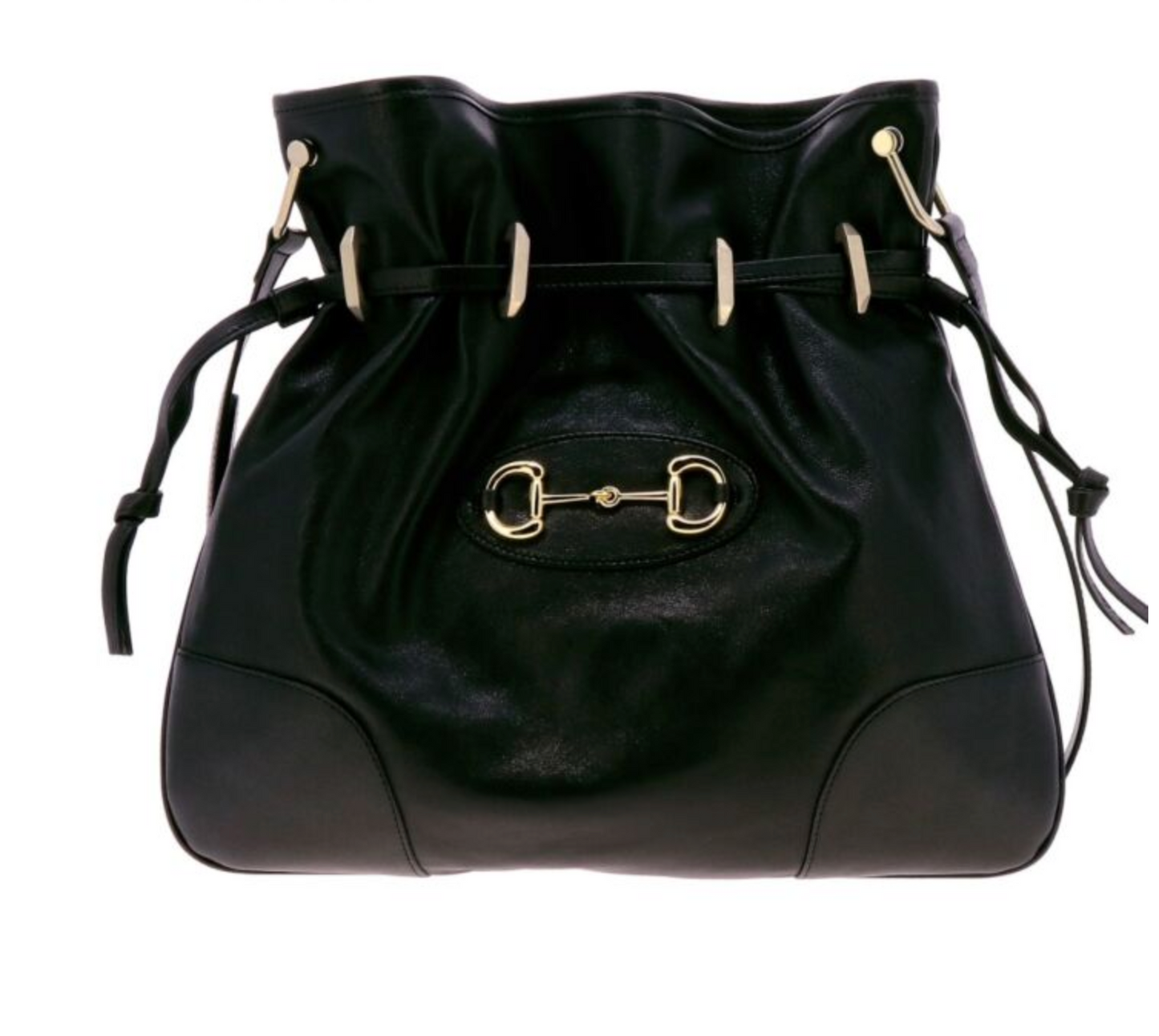 GUCCI Interlocking GG 1955 Canvas Horse Bit Bag in Black