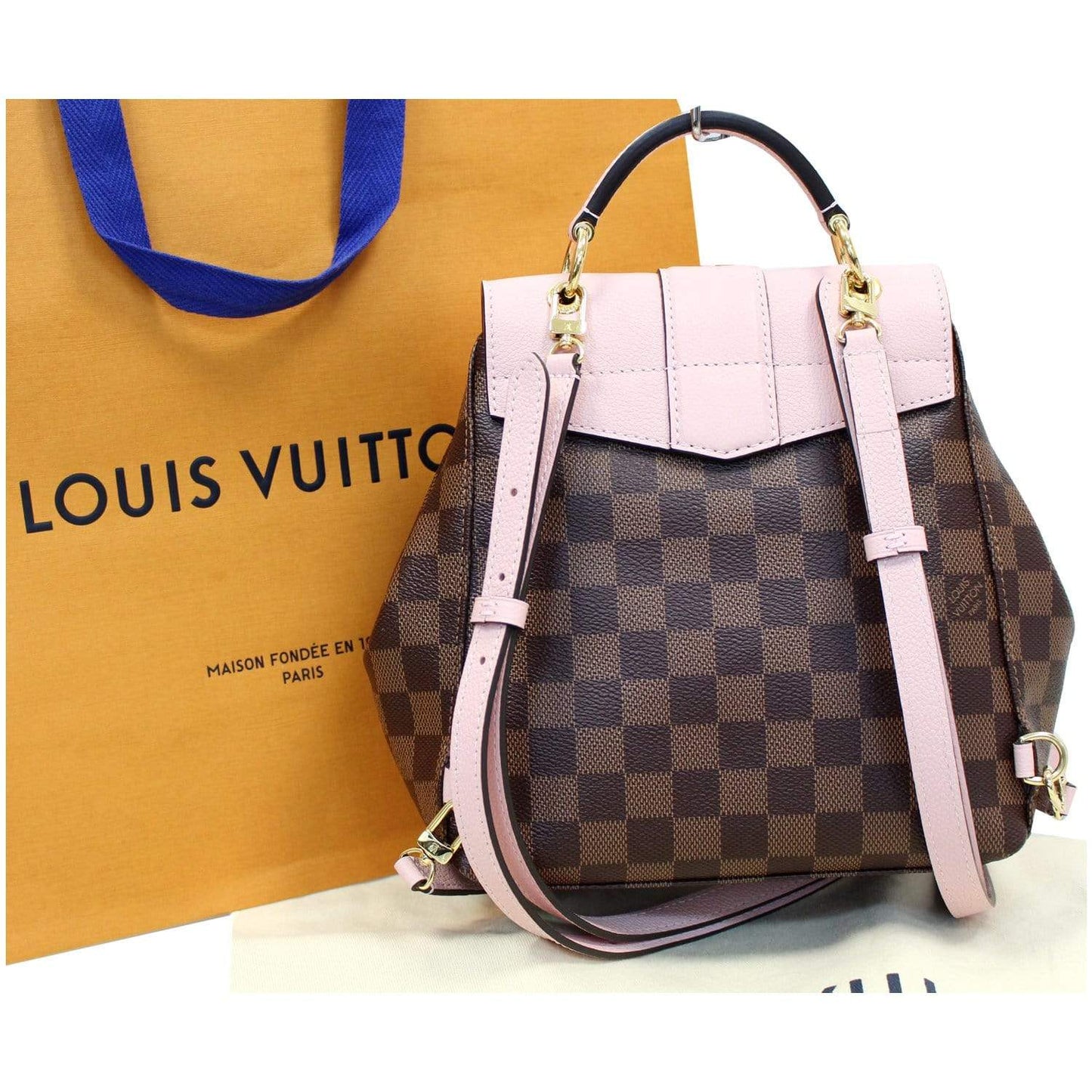 Louis Vuitton Clapton Backpack Damier Ebene Magnolia