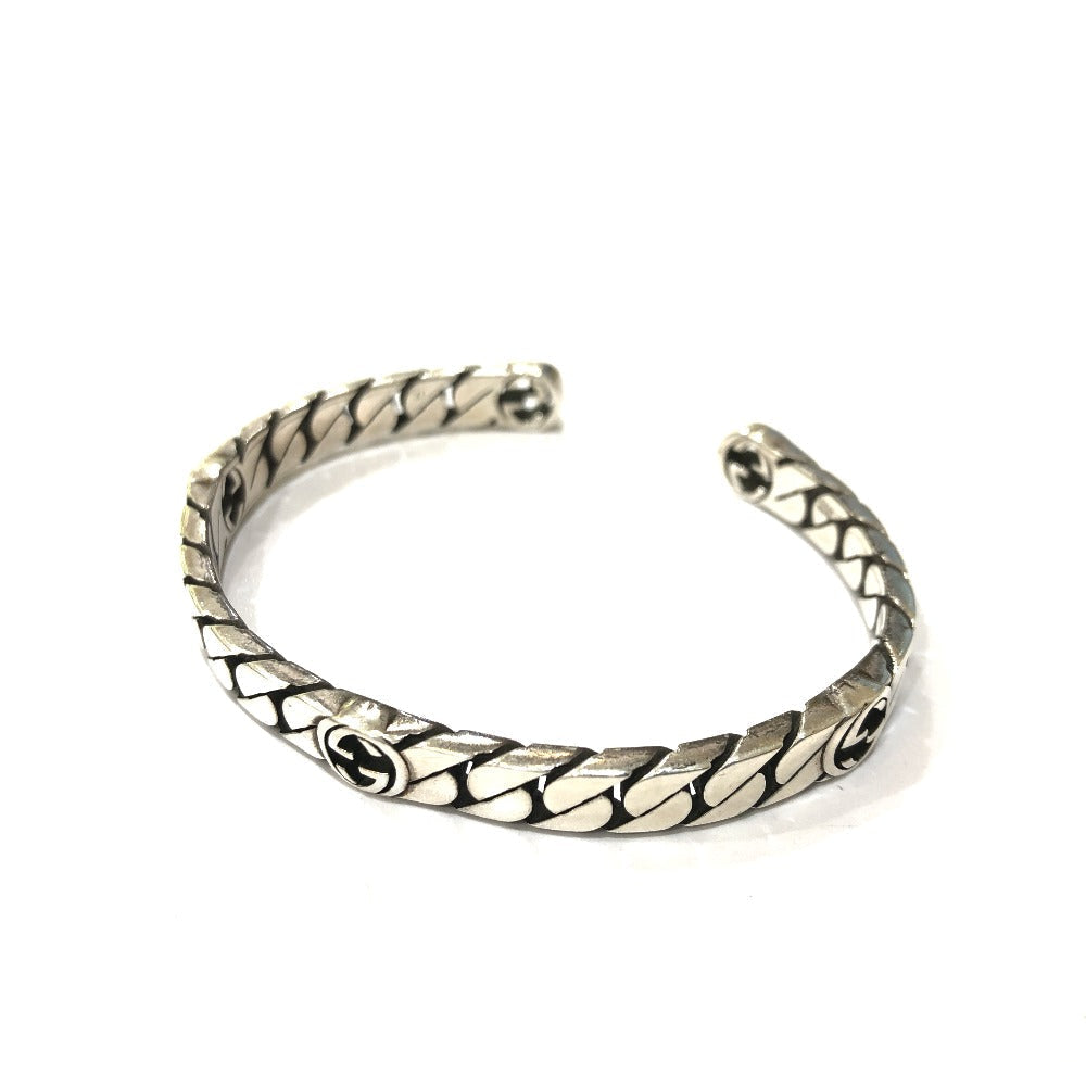 GUCCI bracelet SV925 Silver Interlocking G Women Used