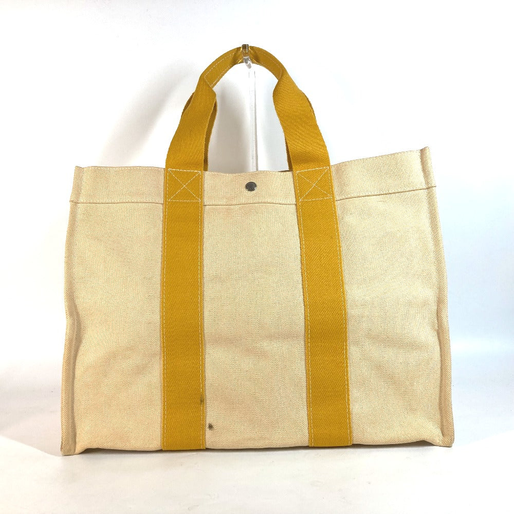 HERMES Shoulder Bag canvas yellow Bora Bora GM Women Used