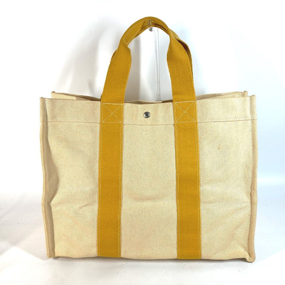 HERMES Shoulder Bag canvas yellow Bora Bora GM Women Used
