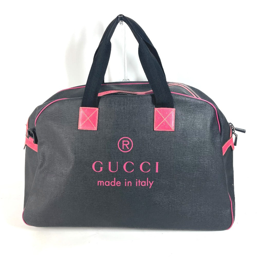 GUCCI Boston Duffel bag 162800 PVC / Leather gray logo unisex(Unisex) Used